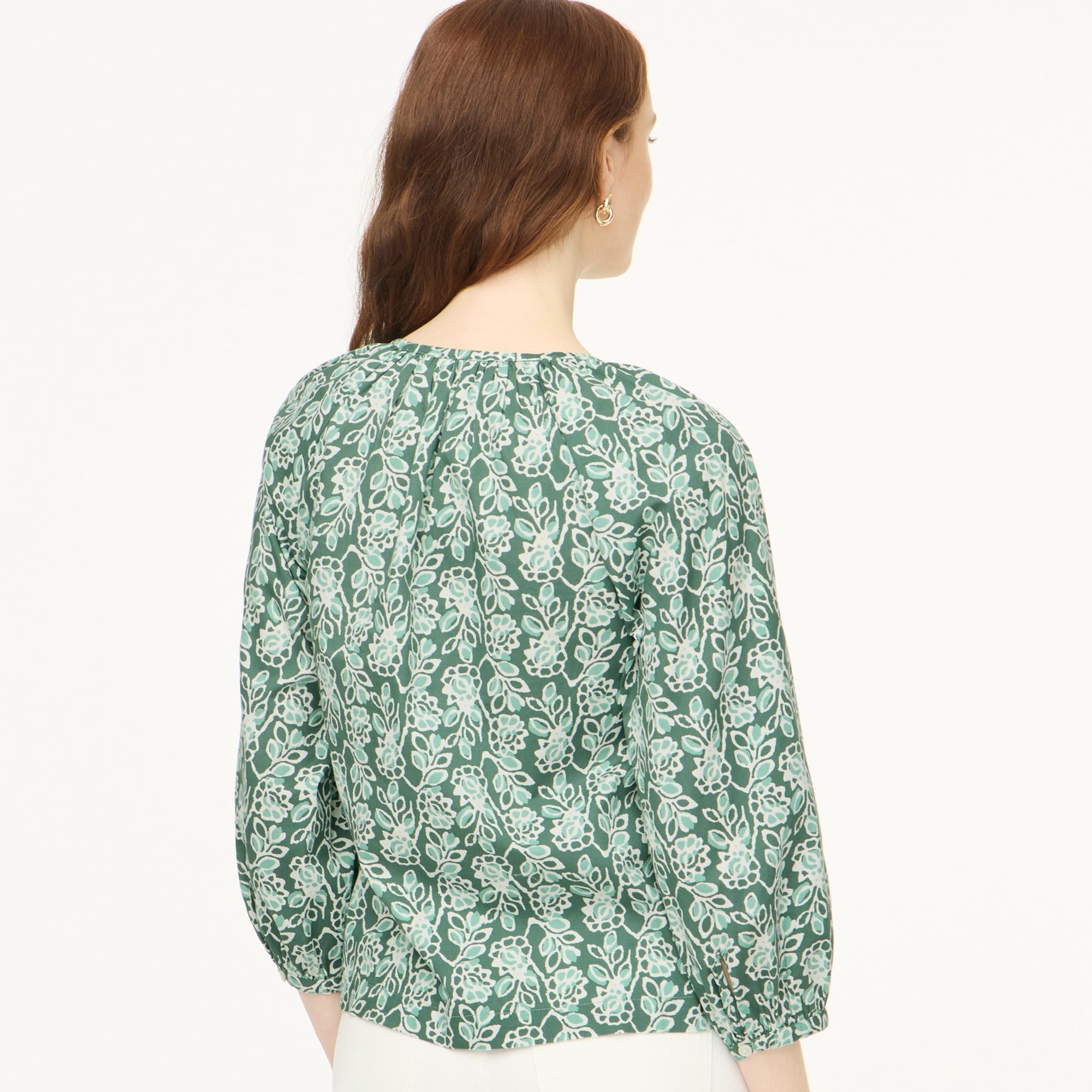Printed scoopneck top
