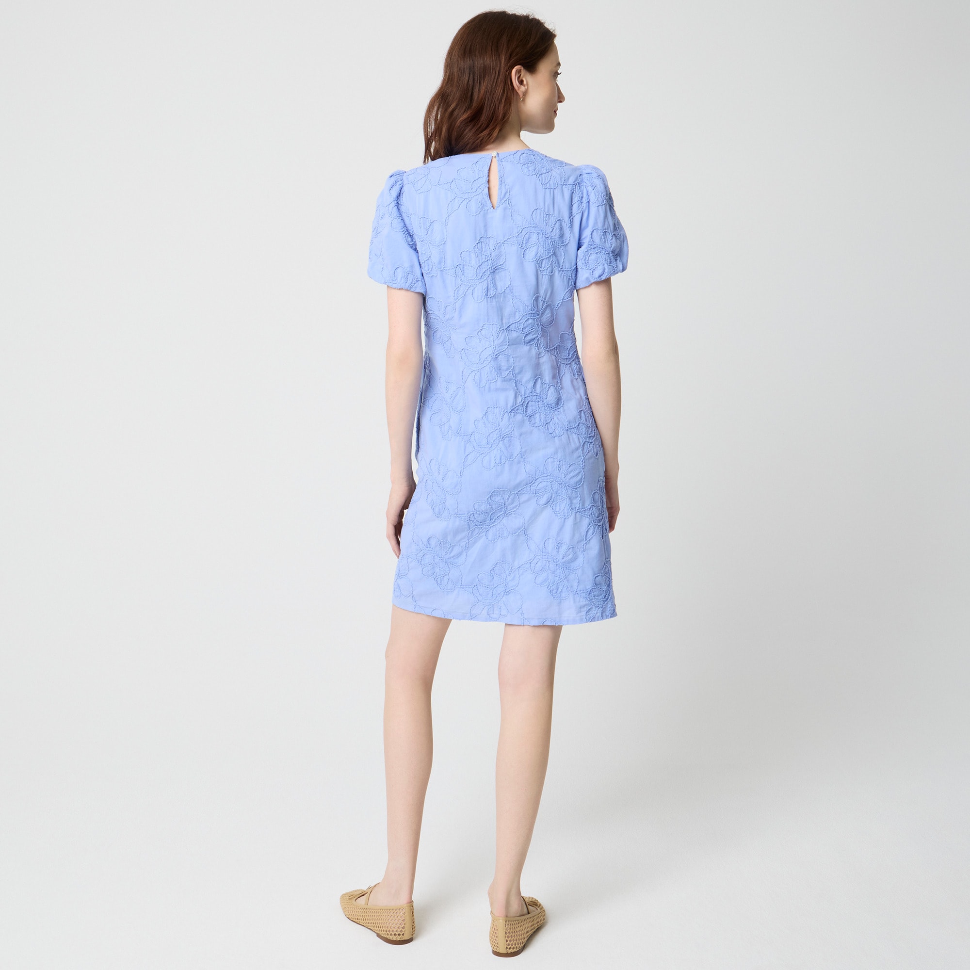 Embroidered Puff-sleeve Mini Dress For Women | Factory