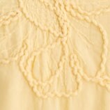 Embroidered puff-sleeve mini dress PALE BANANA