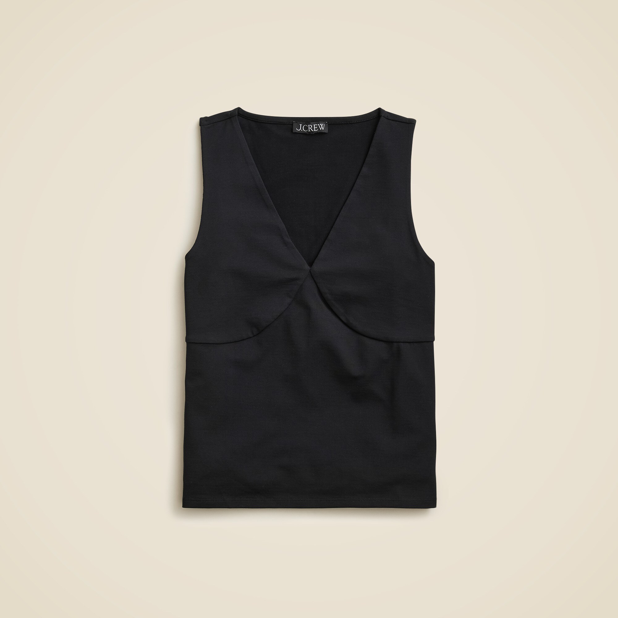 womens Stretch cotton-blend V-neck top