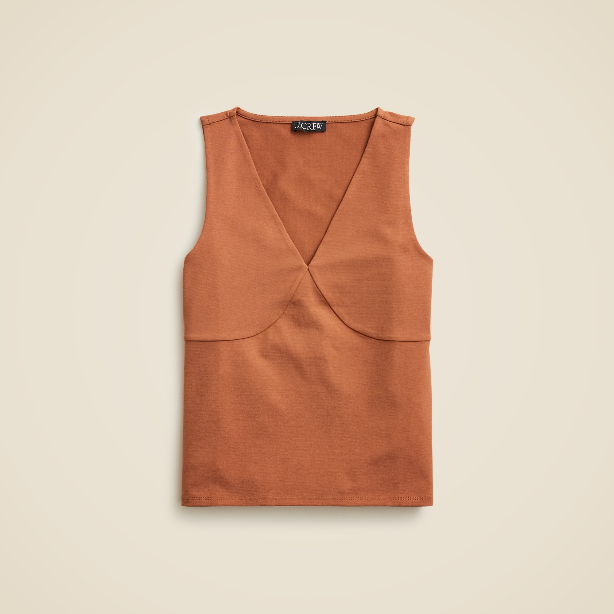 womens Stretch cotton-blend V-neck top