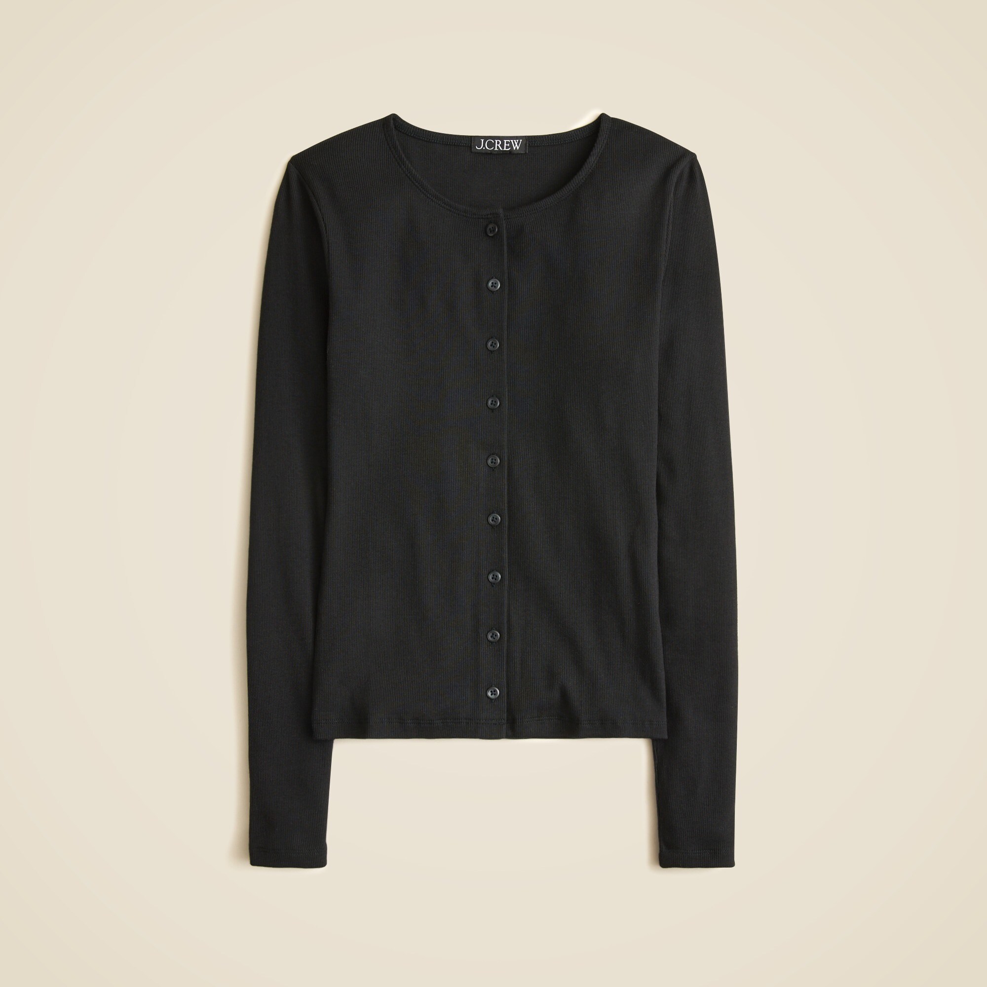  Fine rib knit cardigan