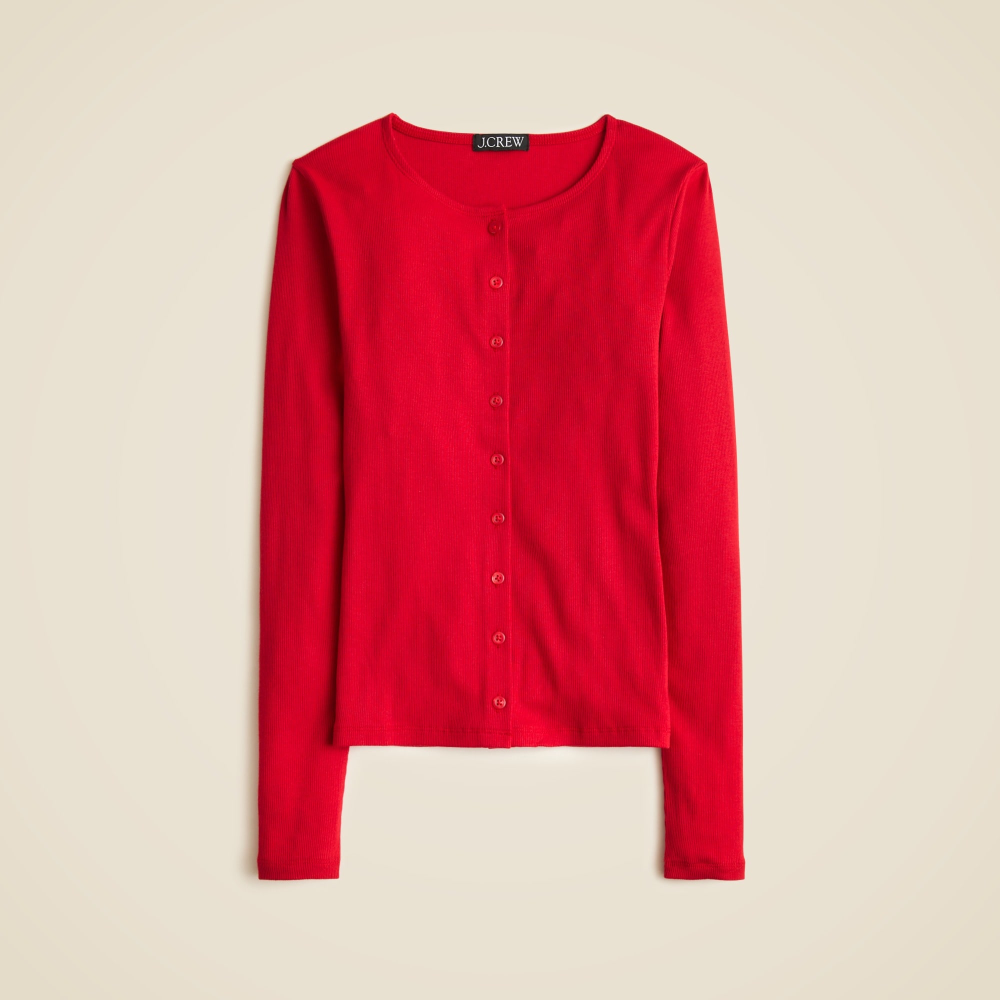  Fine rib knit cardigan