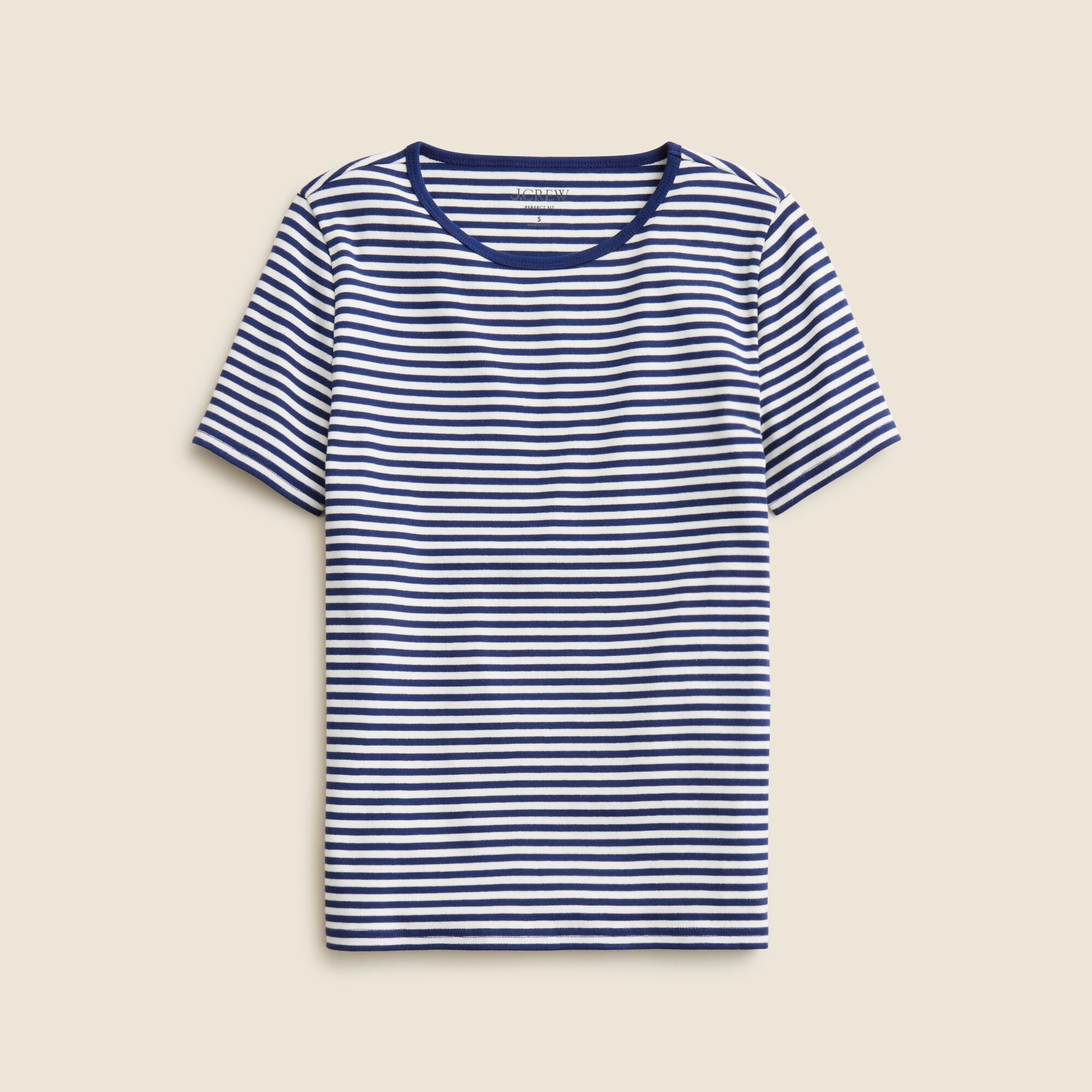 womens New perfect-fit short-sleeve T-shirt in stripe