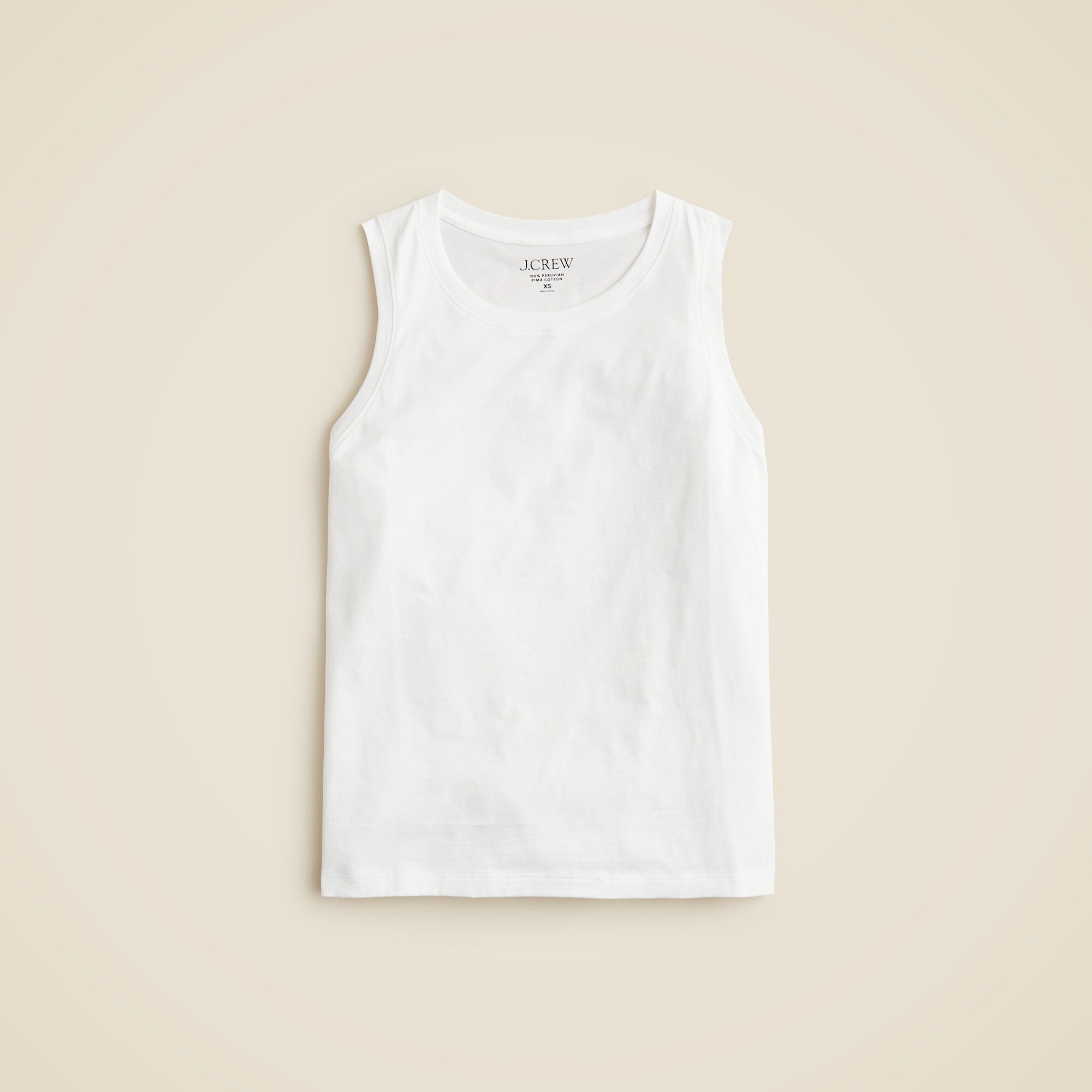 Pima cotton muscle tank top