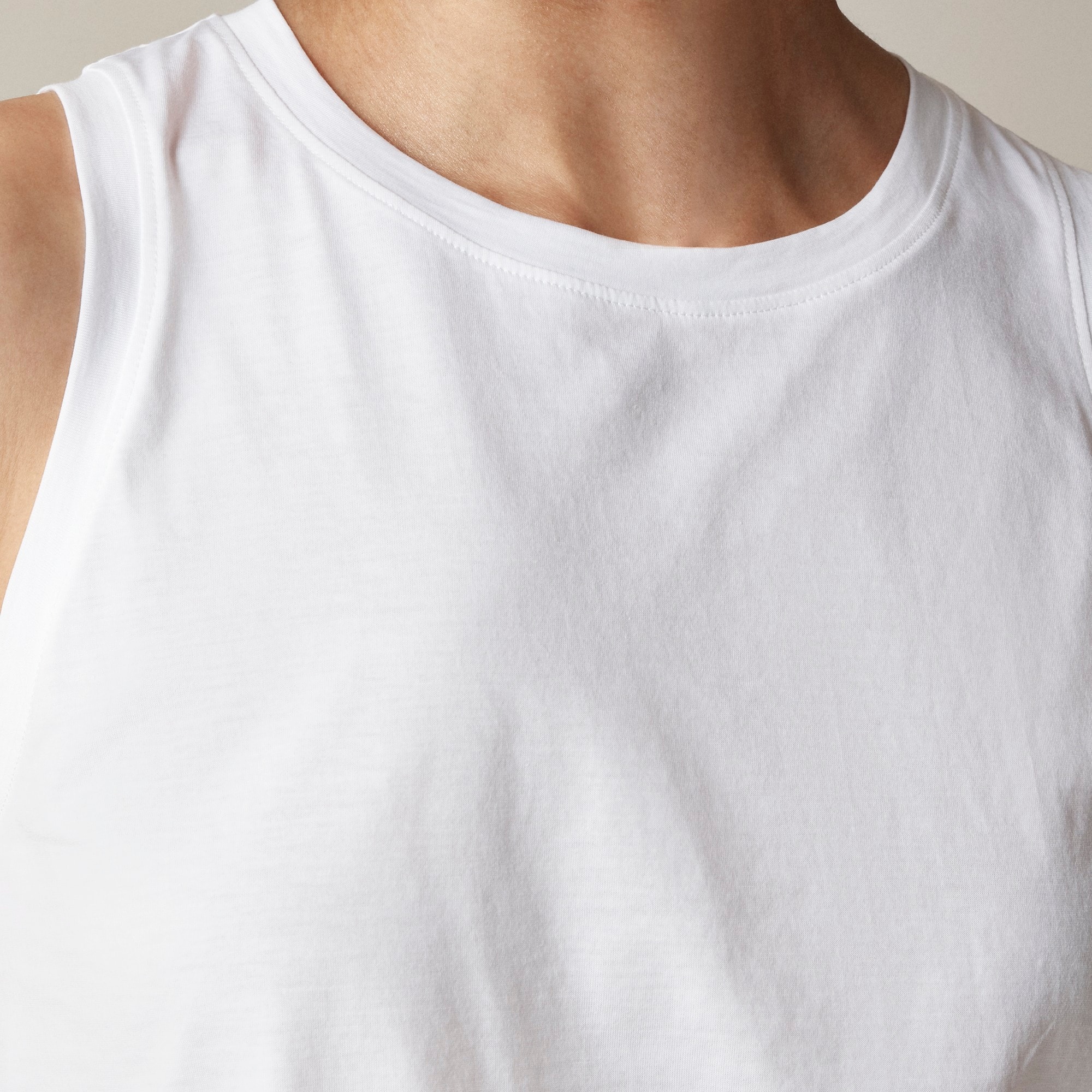 Pima cotton muscle tank top