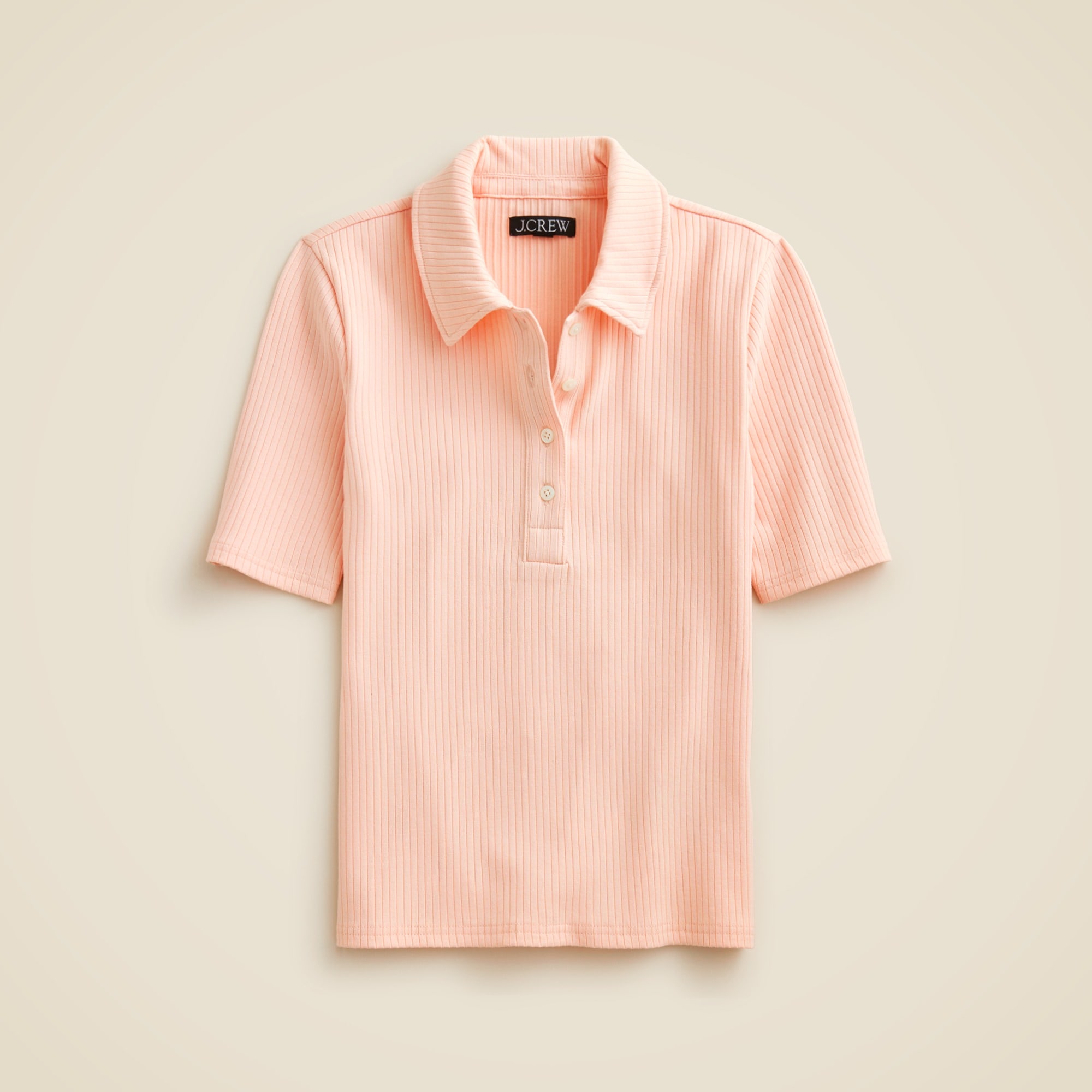 womens Premium rib short-sleeve polo shirt