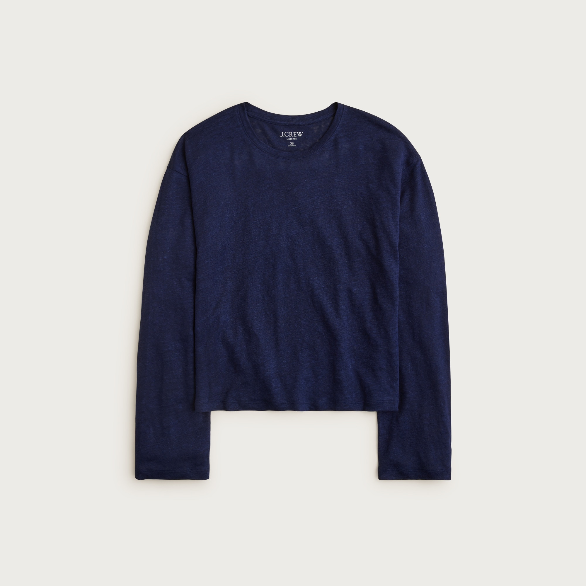 womens New relaxed linen long-sleeve T-shirt