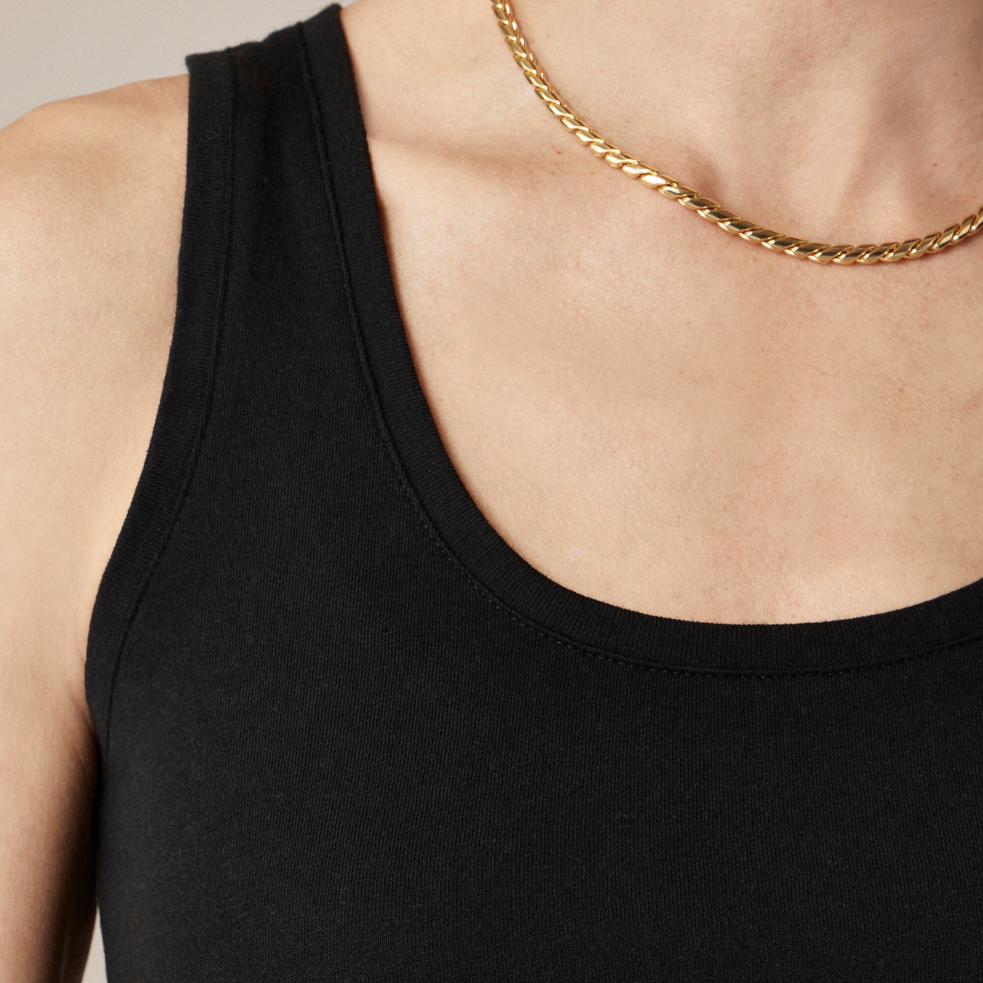 Vintage jersey scoopneck tank