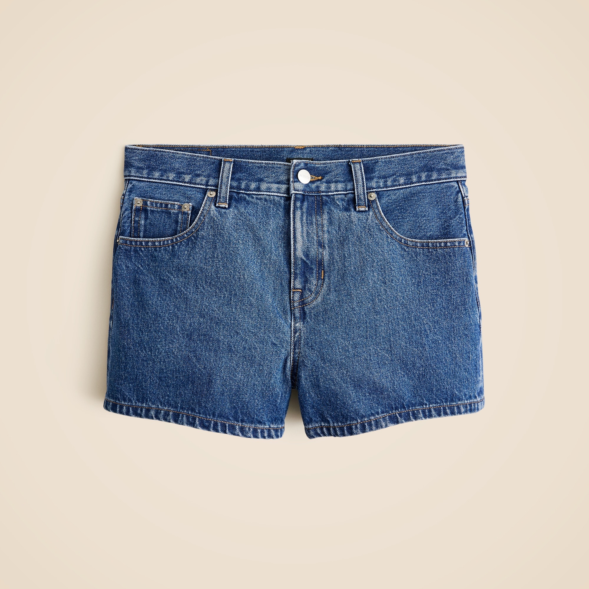 Low-rise denim short
