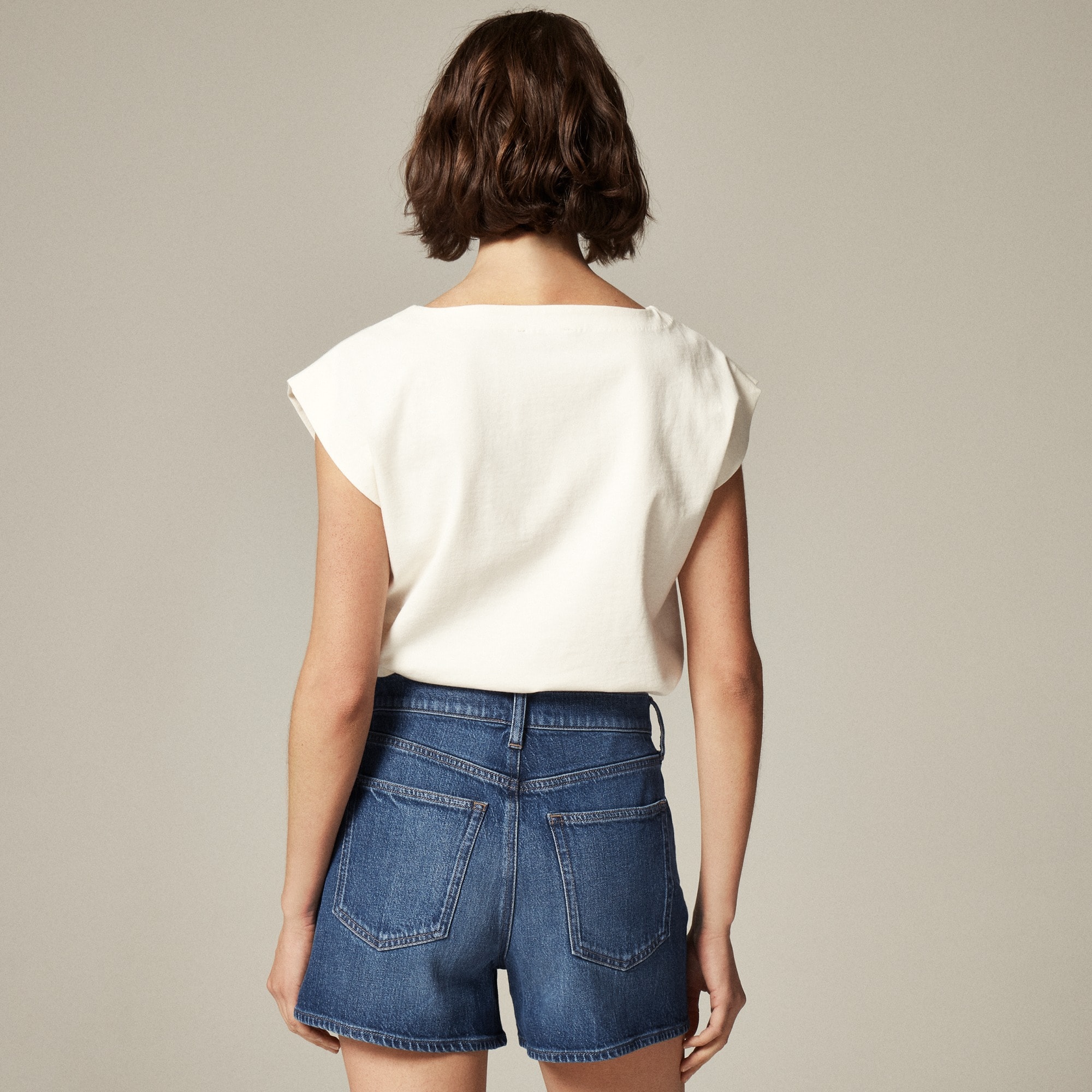 High-rise denim short - image 4