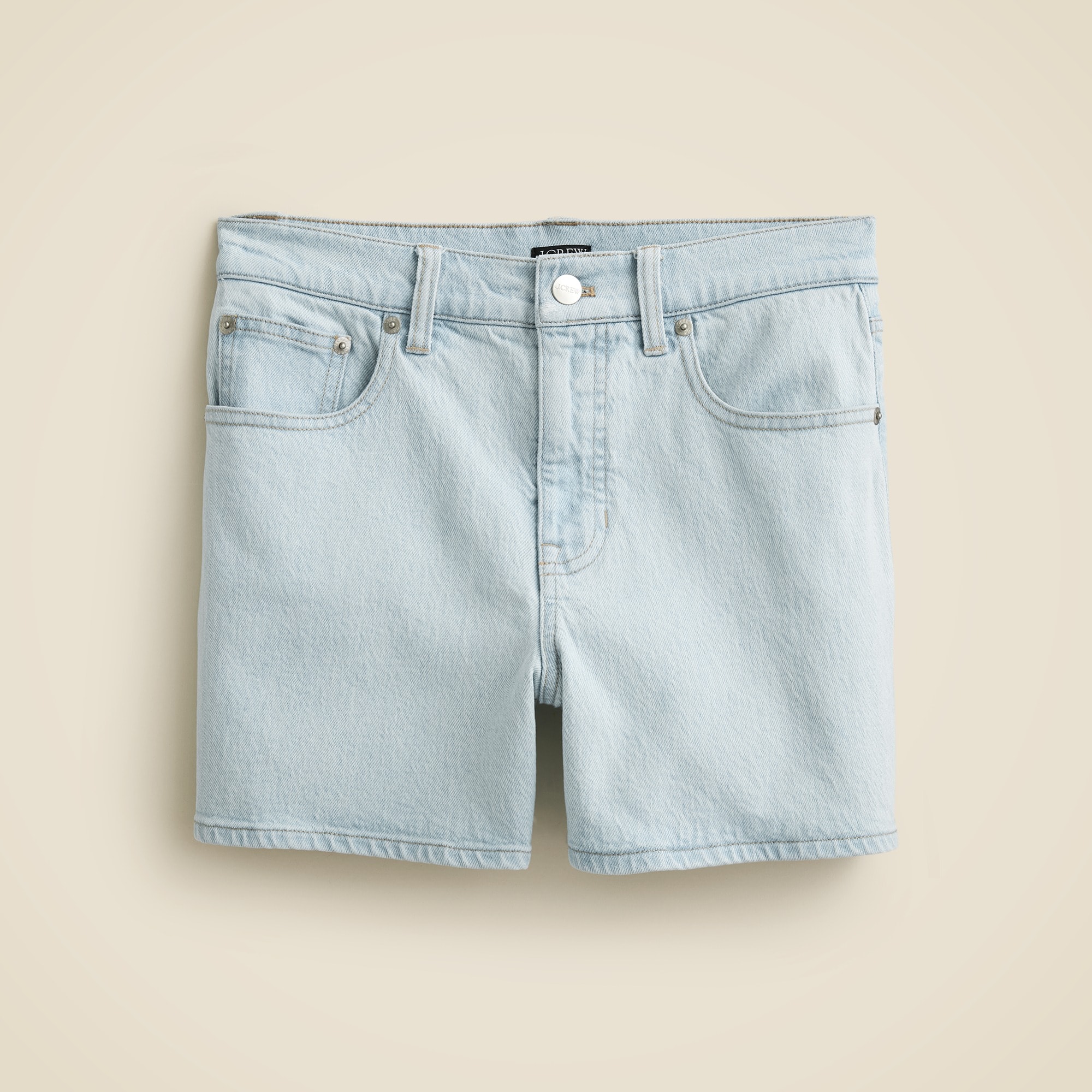 High-rise denim short