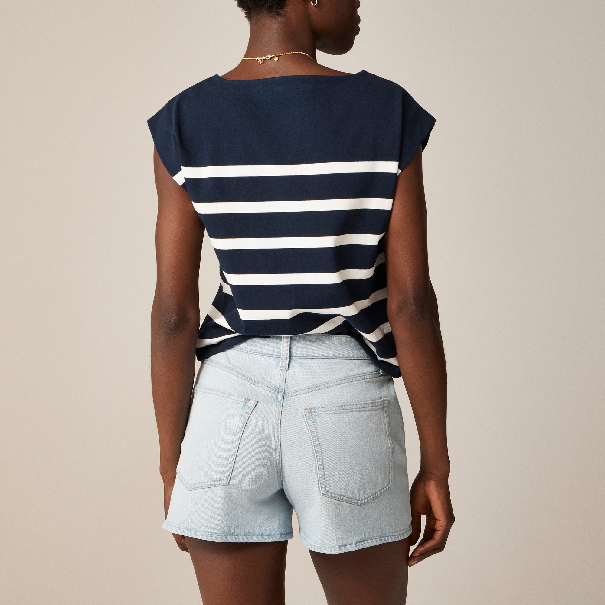 High-rise denim short - image 4