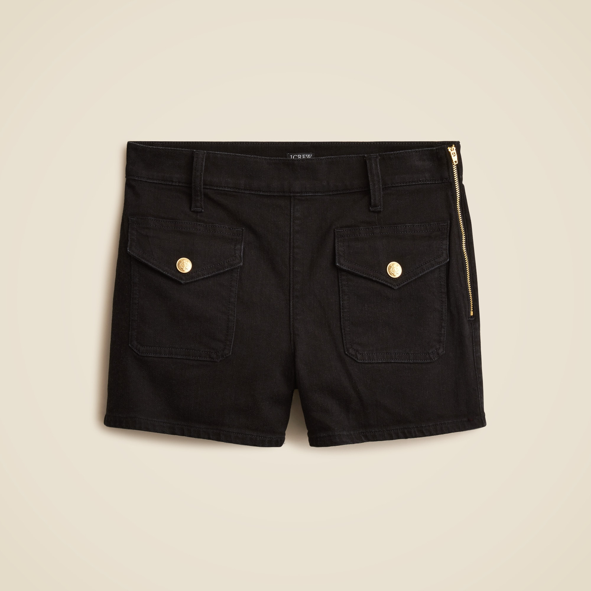 Denim short with sailor pockets