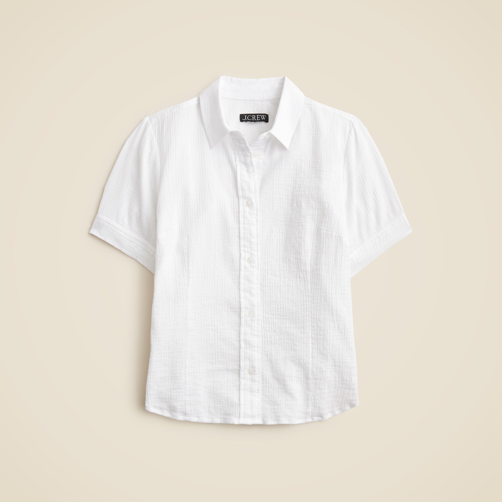 Slim-fit button-up in cotton gauze
