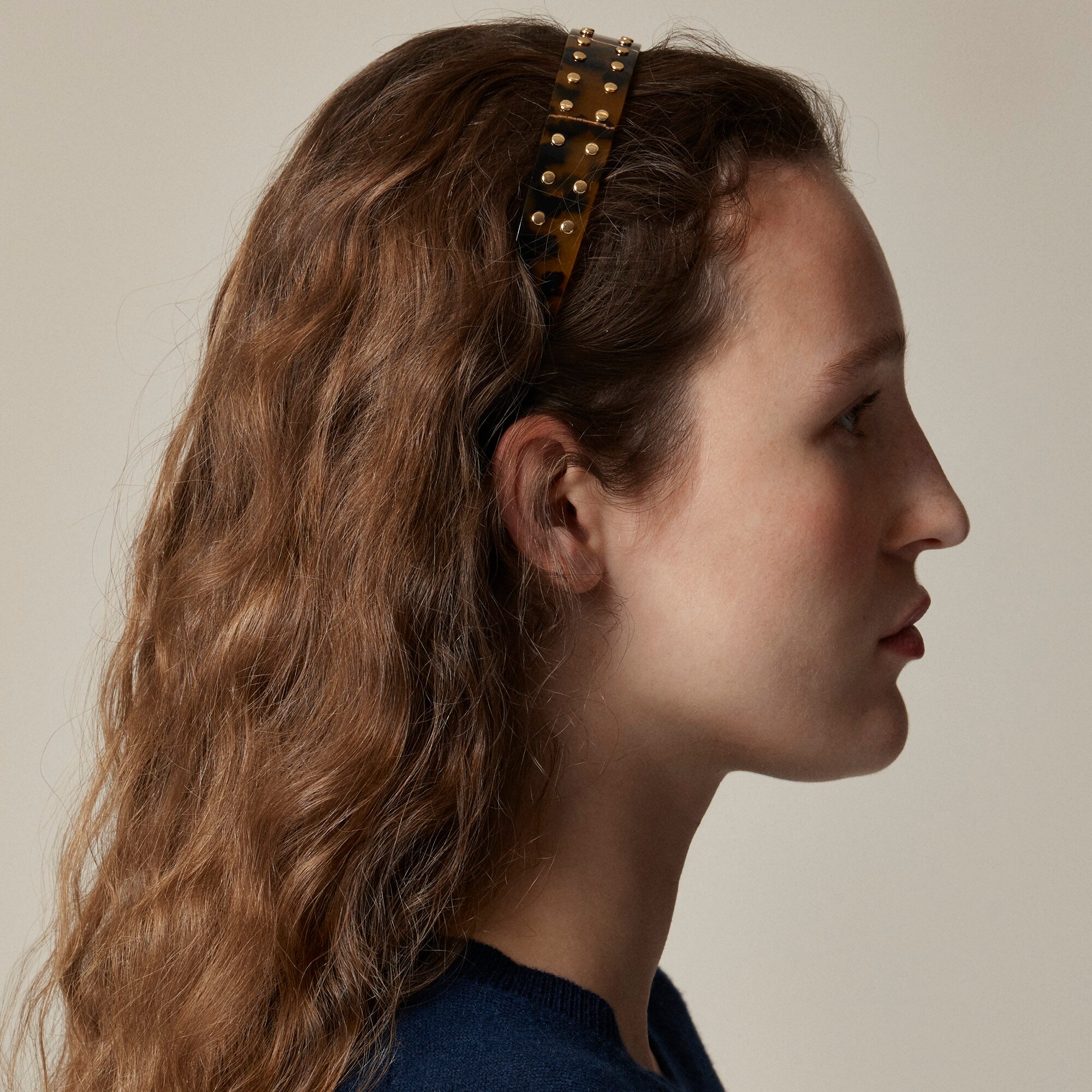 womens Tortoise shell stud headband