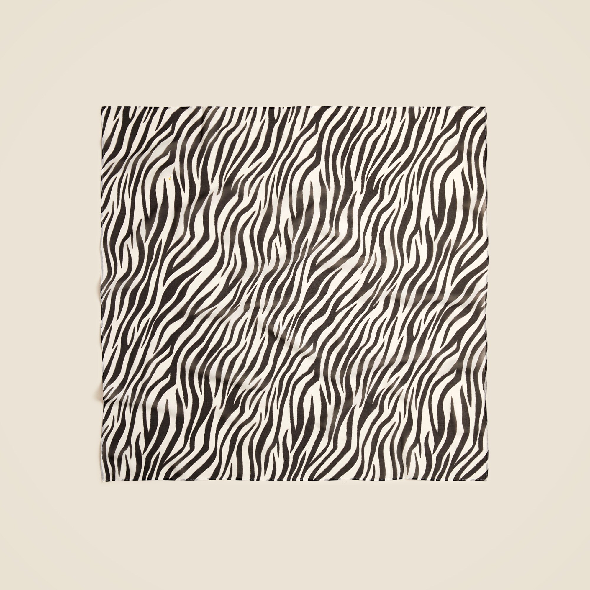 Sheer silk scarf in zebra print