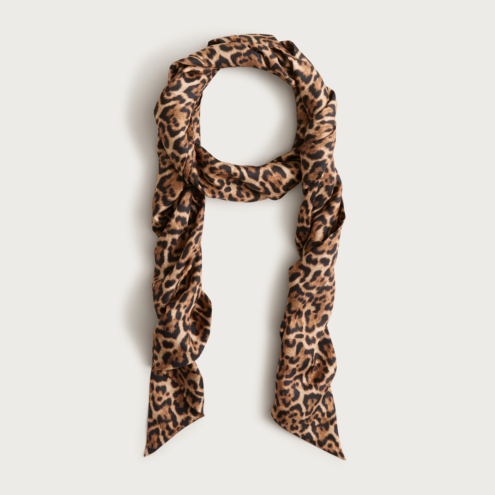 Long printed silk scarf
