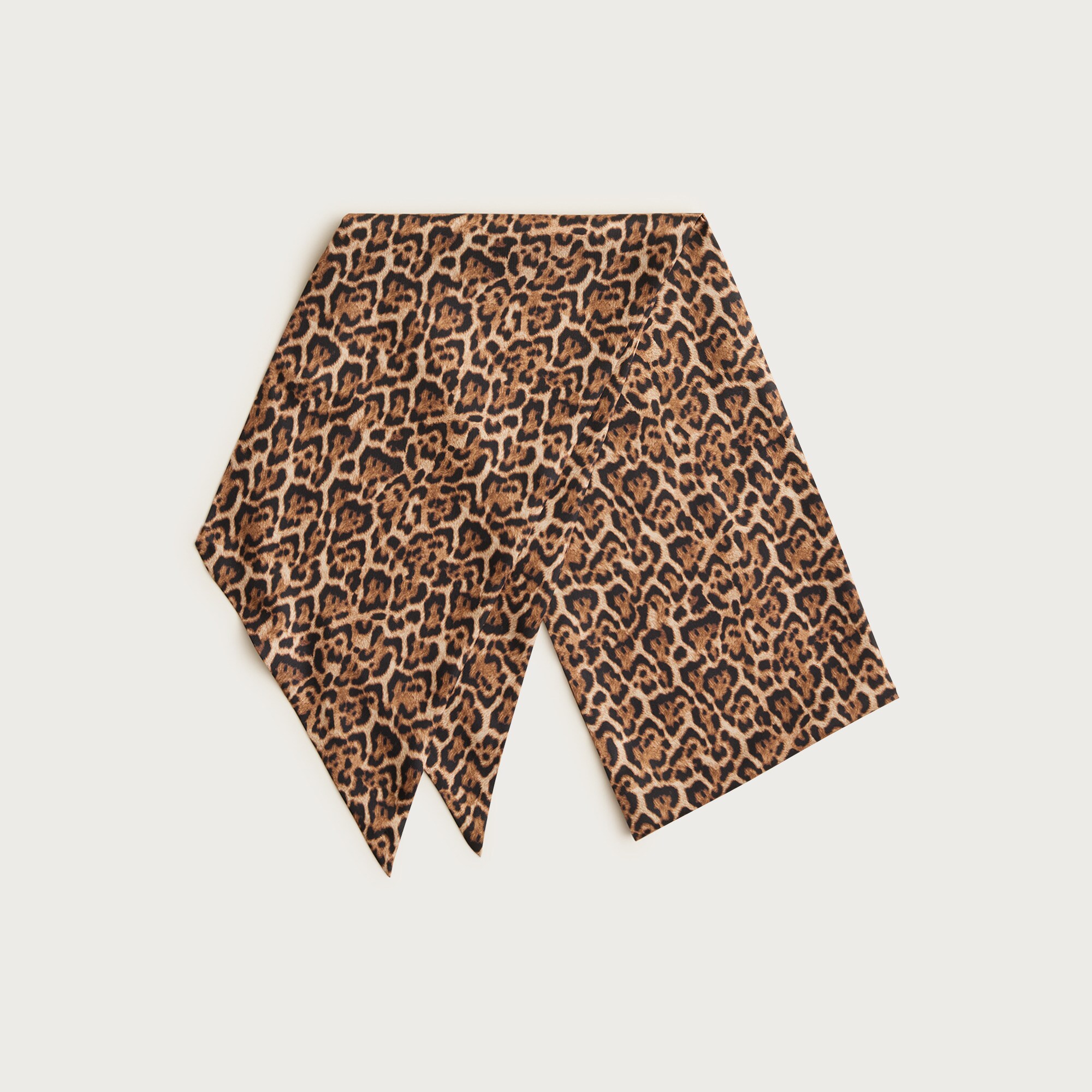 Long printed silk scarf