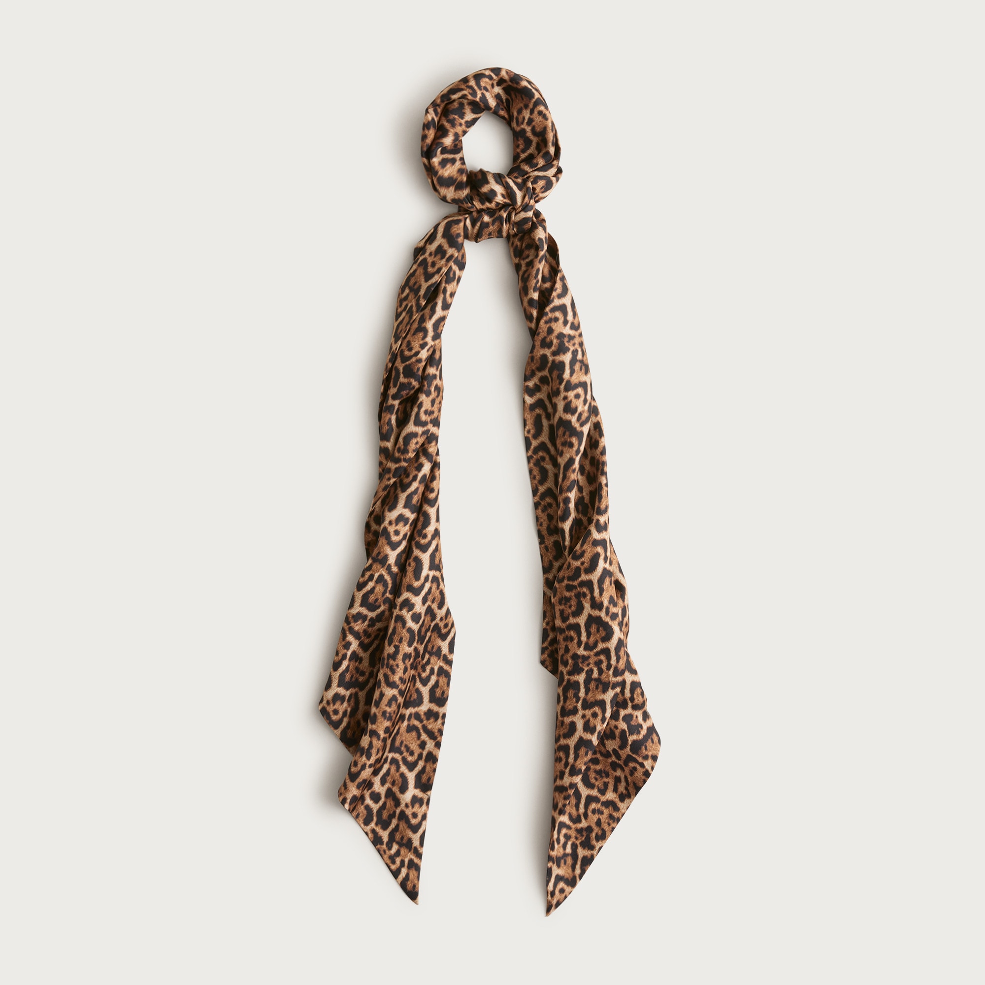 Long printed silk scarf