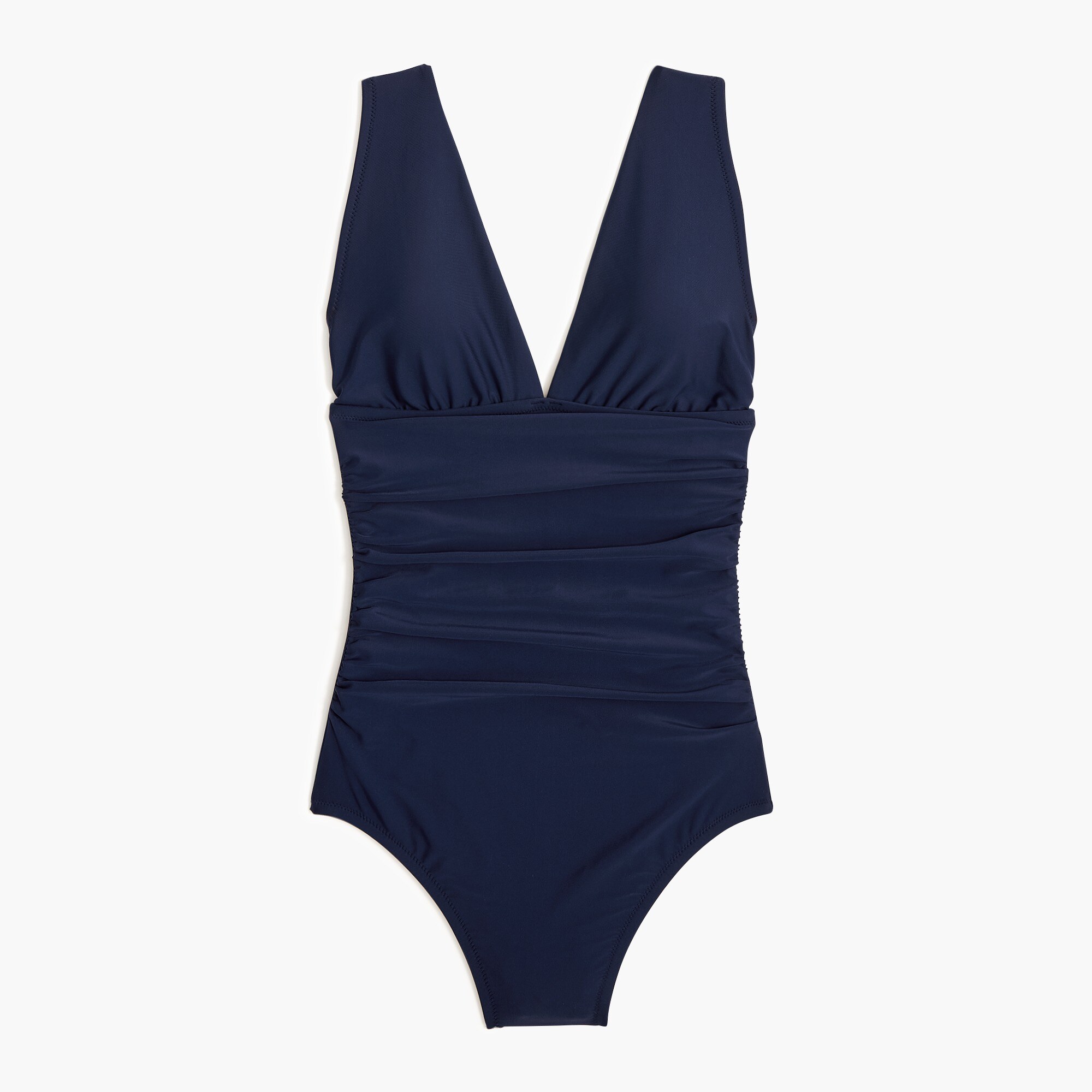ruched plunge one-piece swimsuit for women