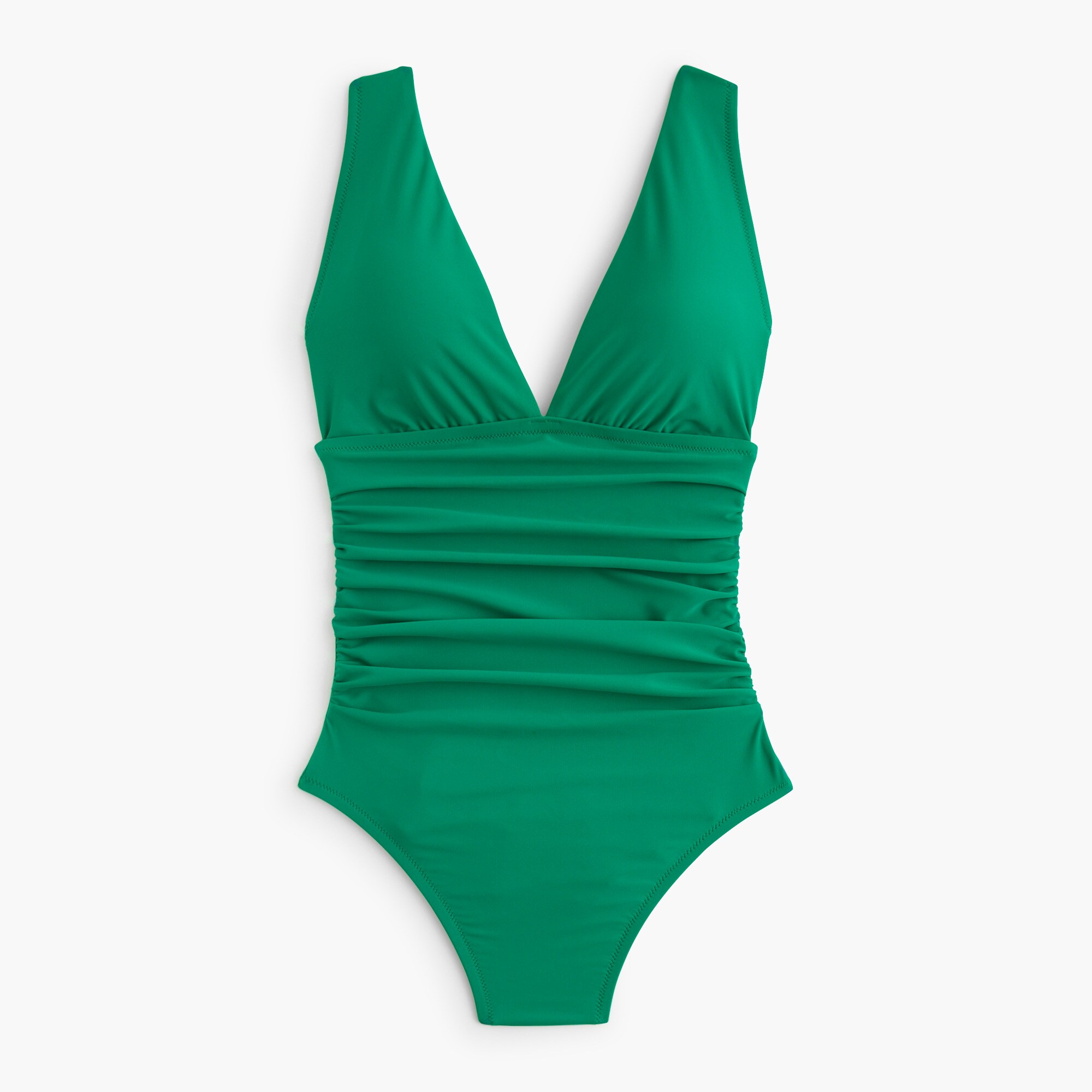 womens Ruched plunge one-piece swimsuit