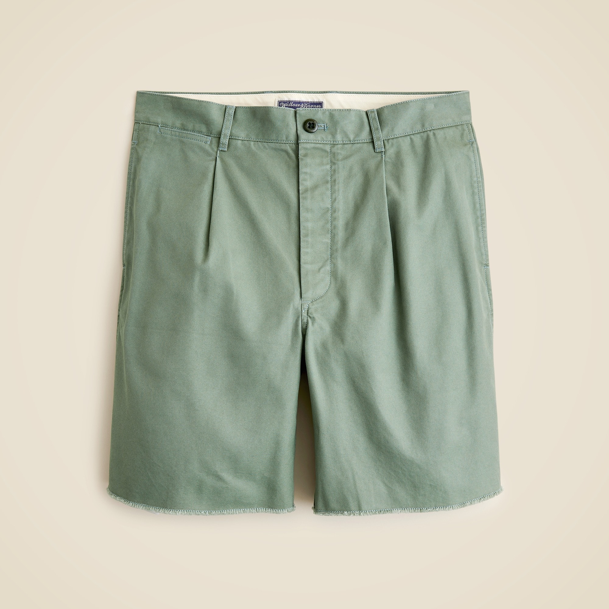 Wallace & Barnes 8" pleated cutoff chino short