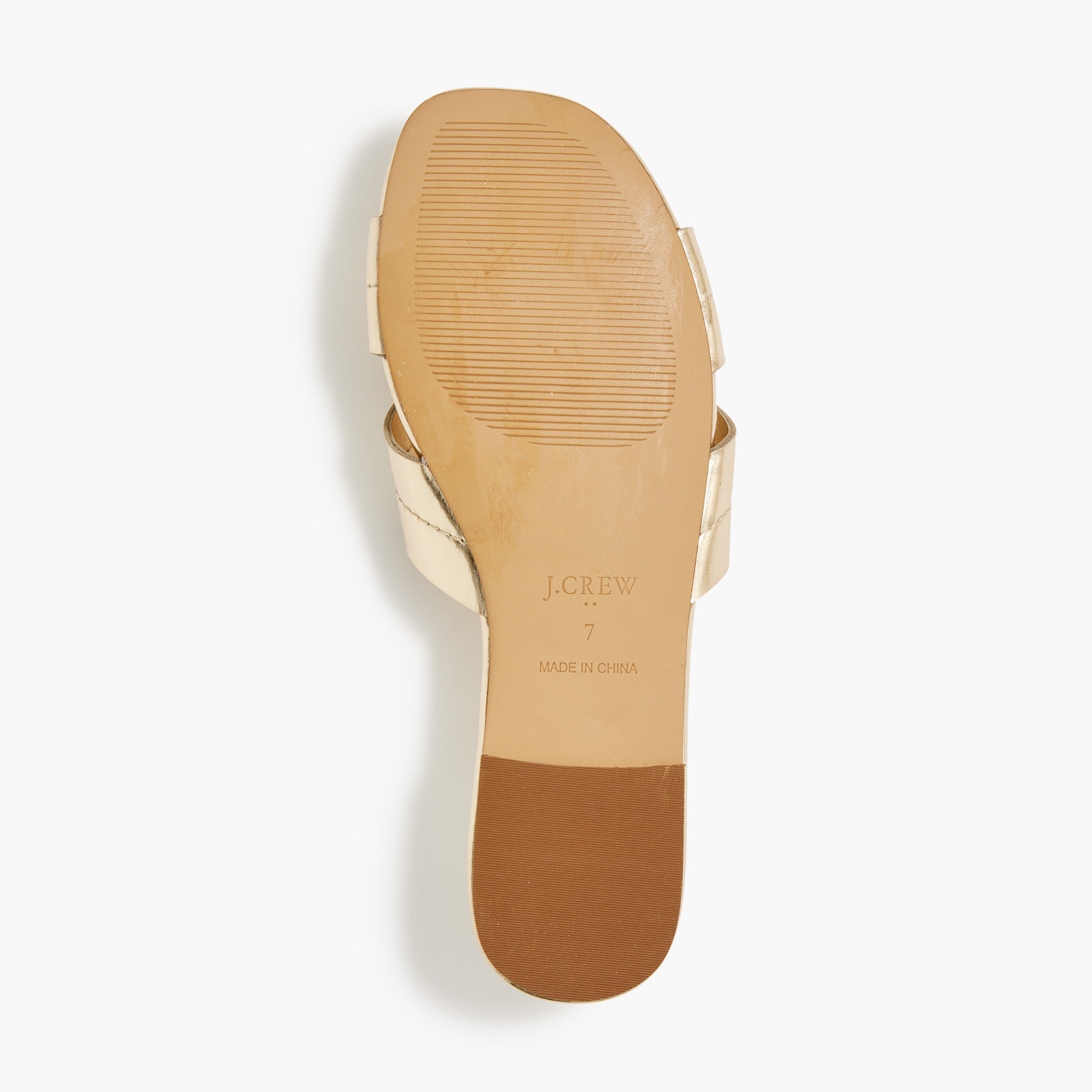 Stitched slide sandals