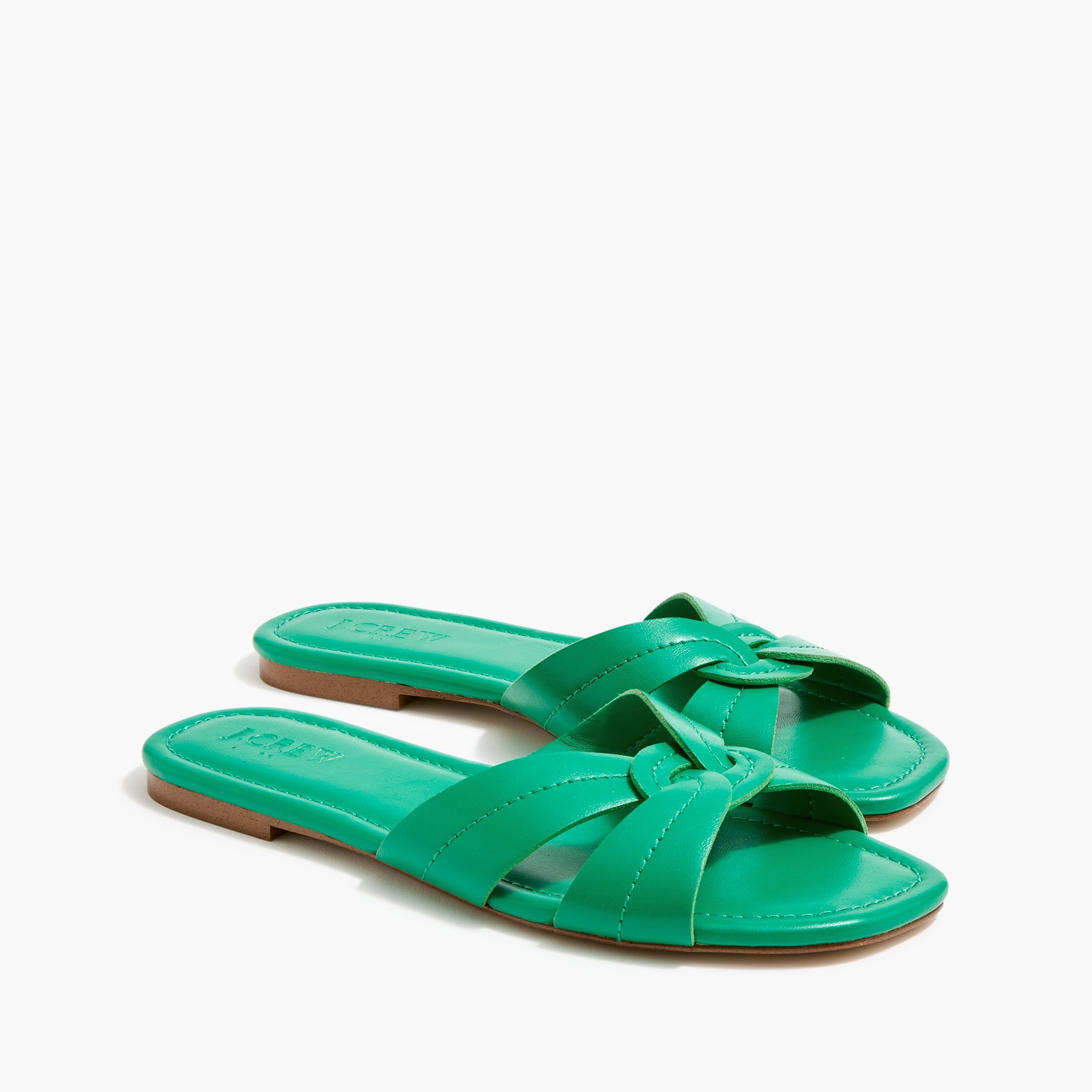 womens Stitched slide sandals