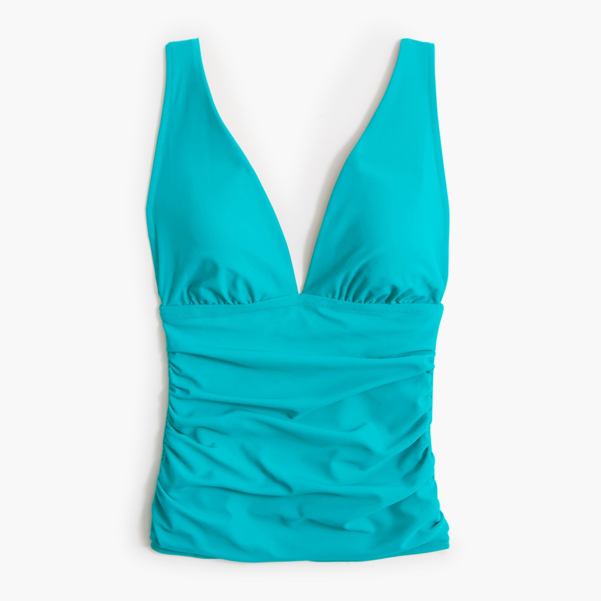 Ruched plunge tankini top