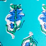 Ruched plunge floral-print tankini top FROSTED AQUA MULTI