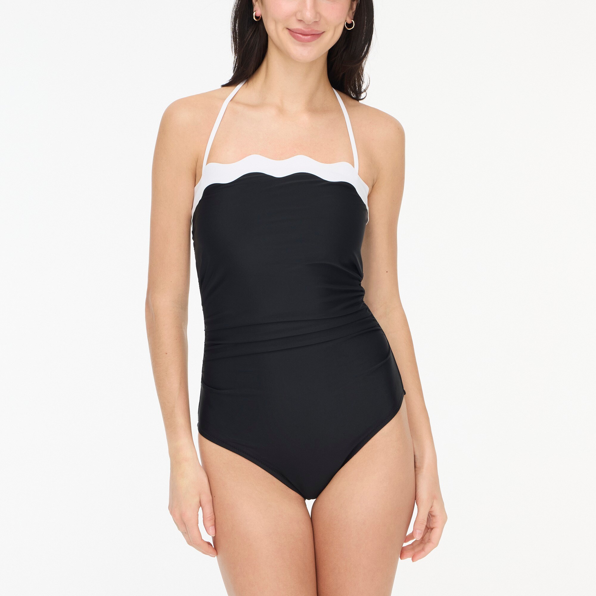 womens Scalloped one-piece swimsuit