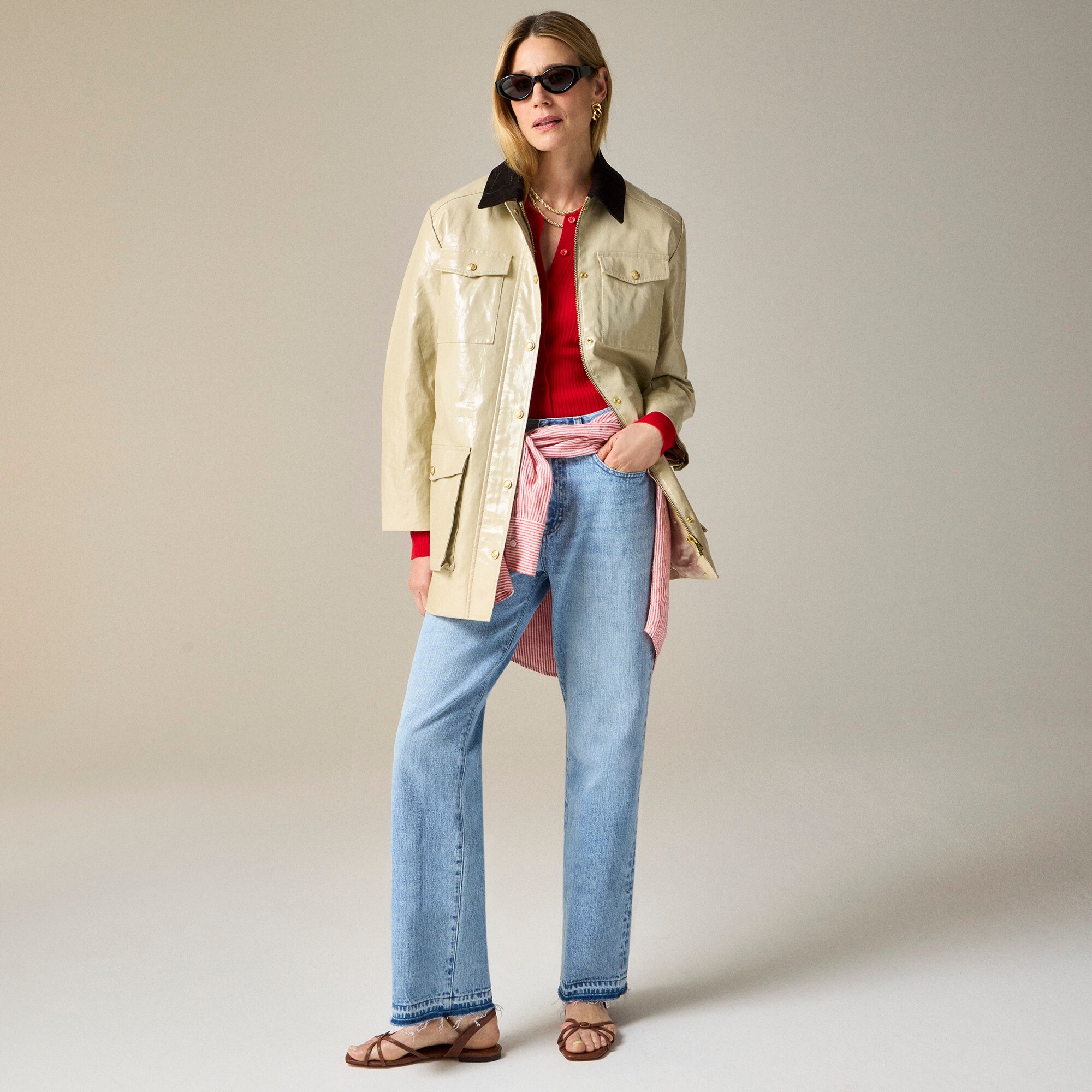  Collection Barn Jacket&trade; in laminated linen