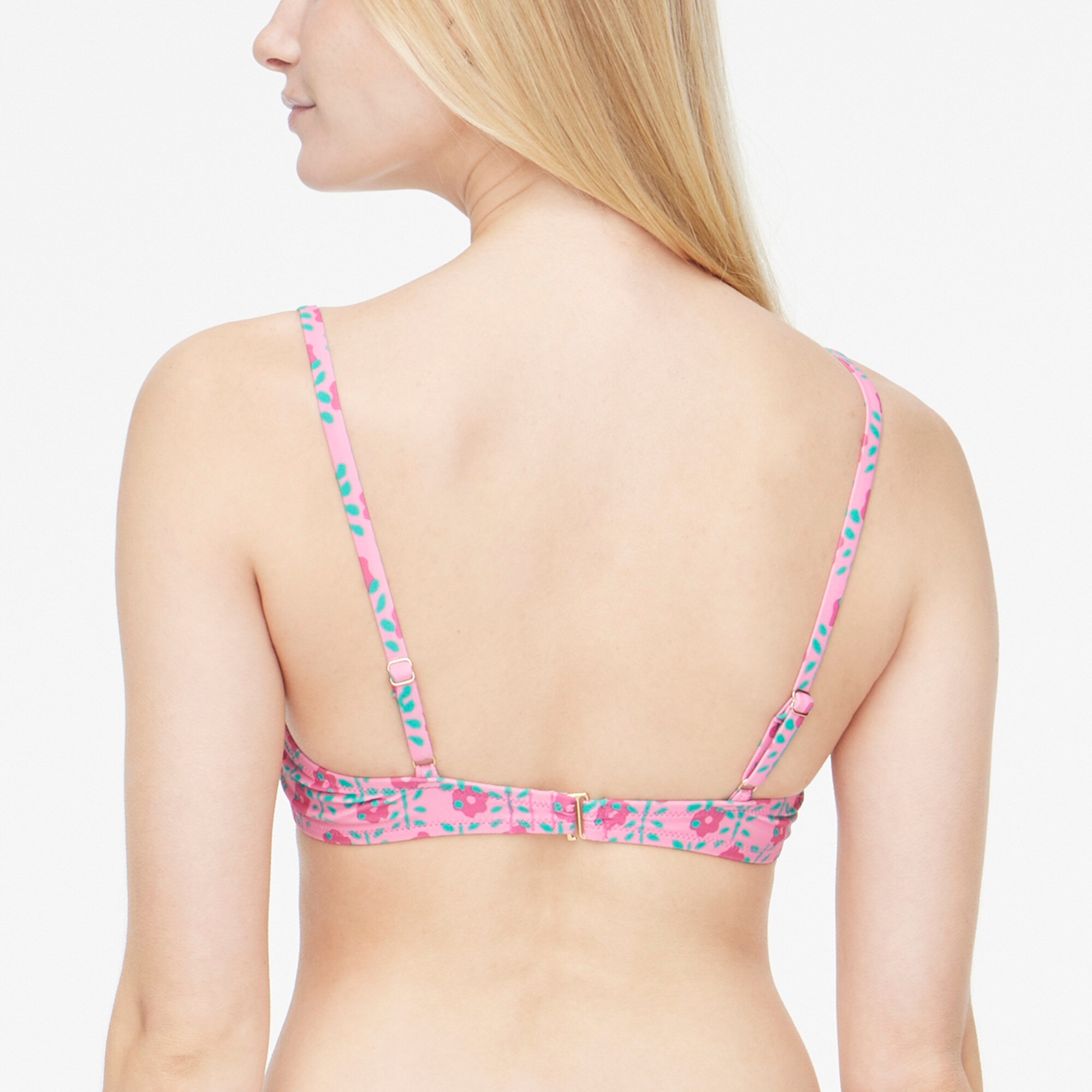 Printed underwire bikini top