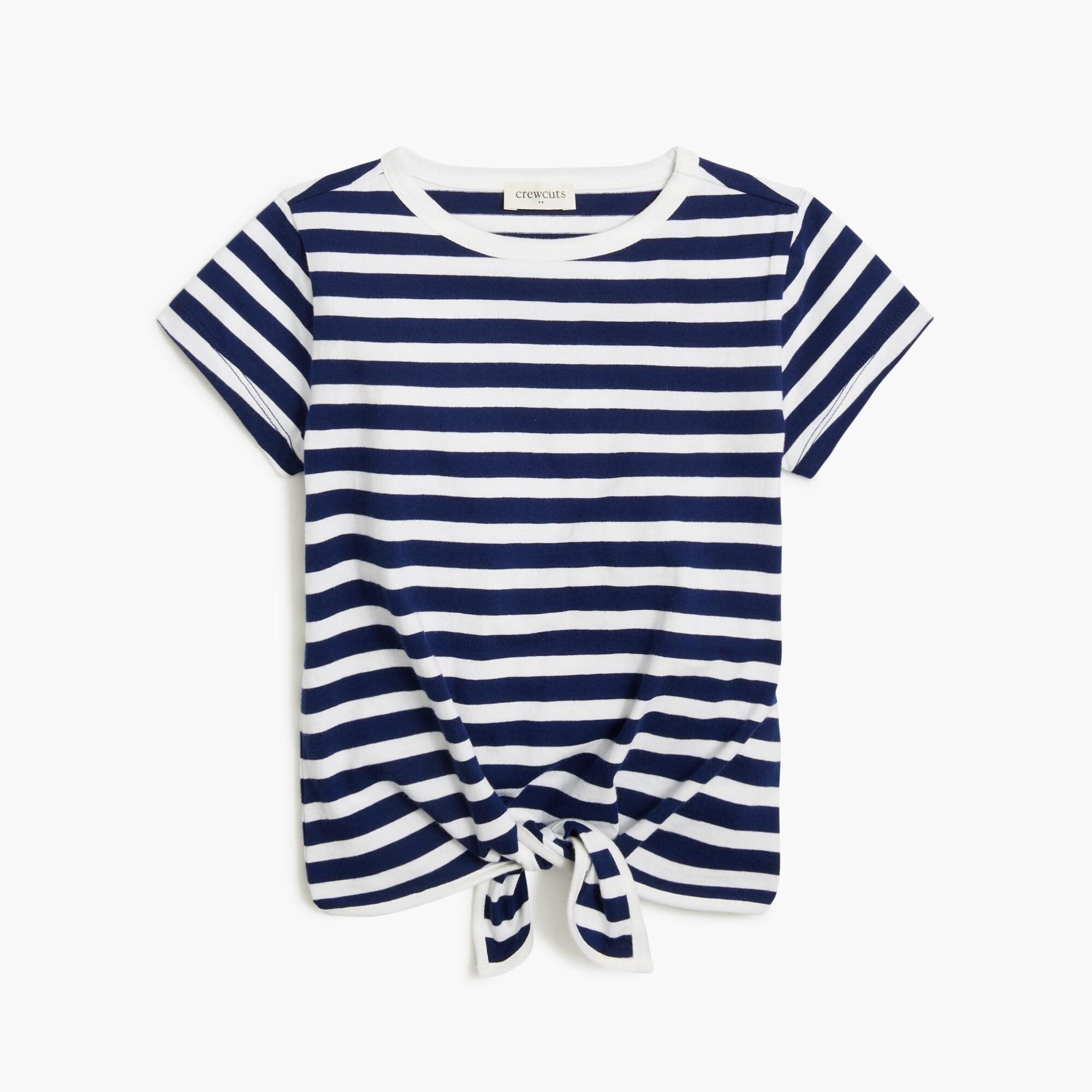 girls' striped tie-front tee for girls