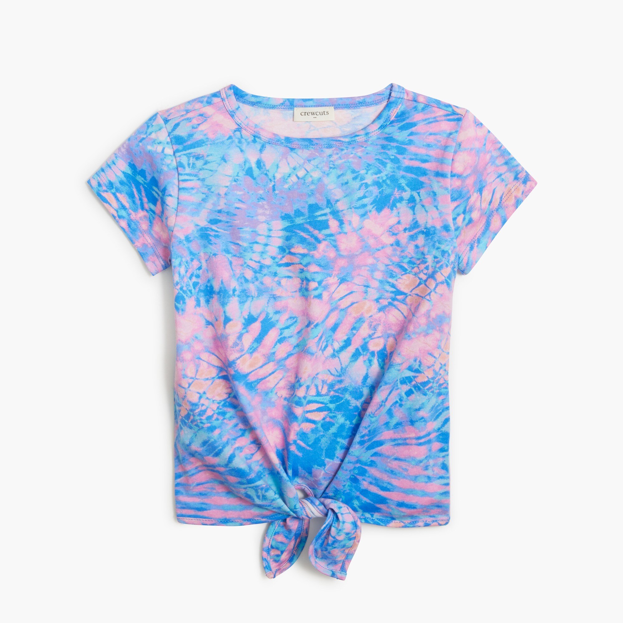 girls' tie-dye tie-front tee for girls