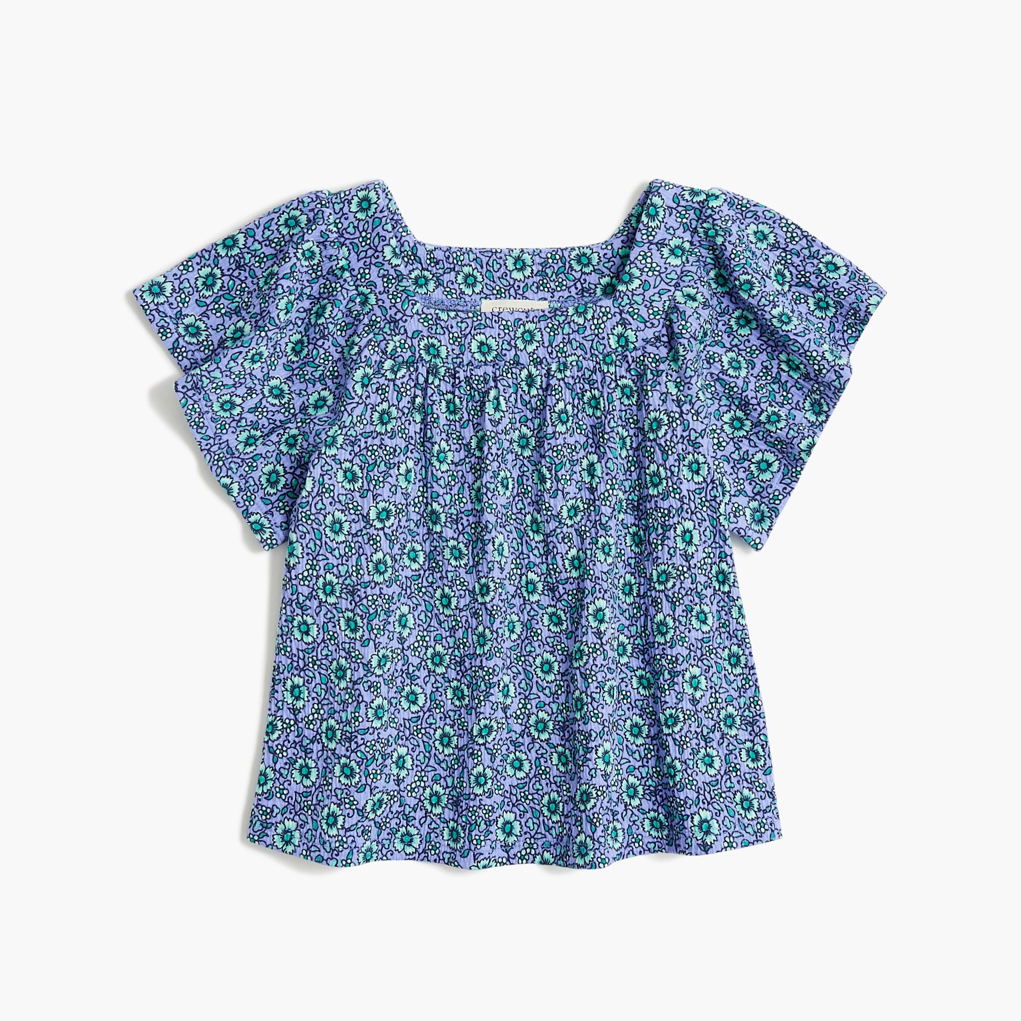 girls' floral squareneck top for girls