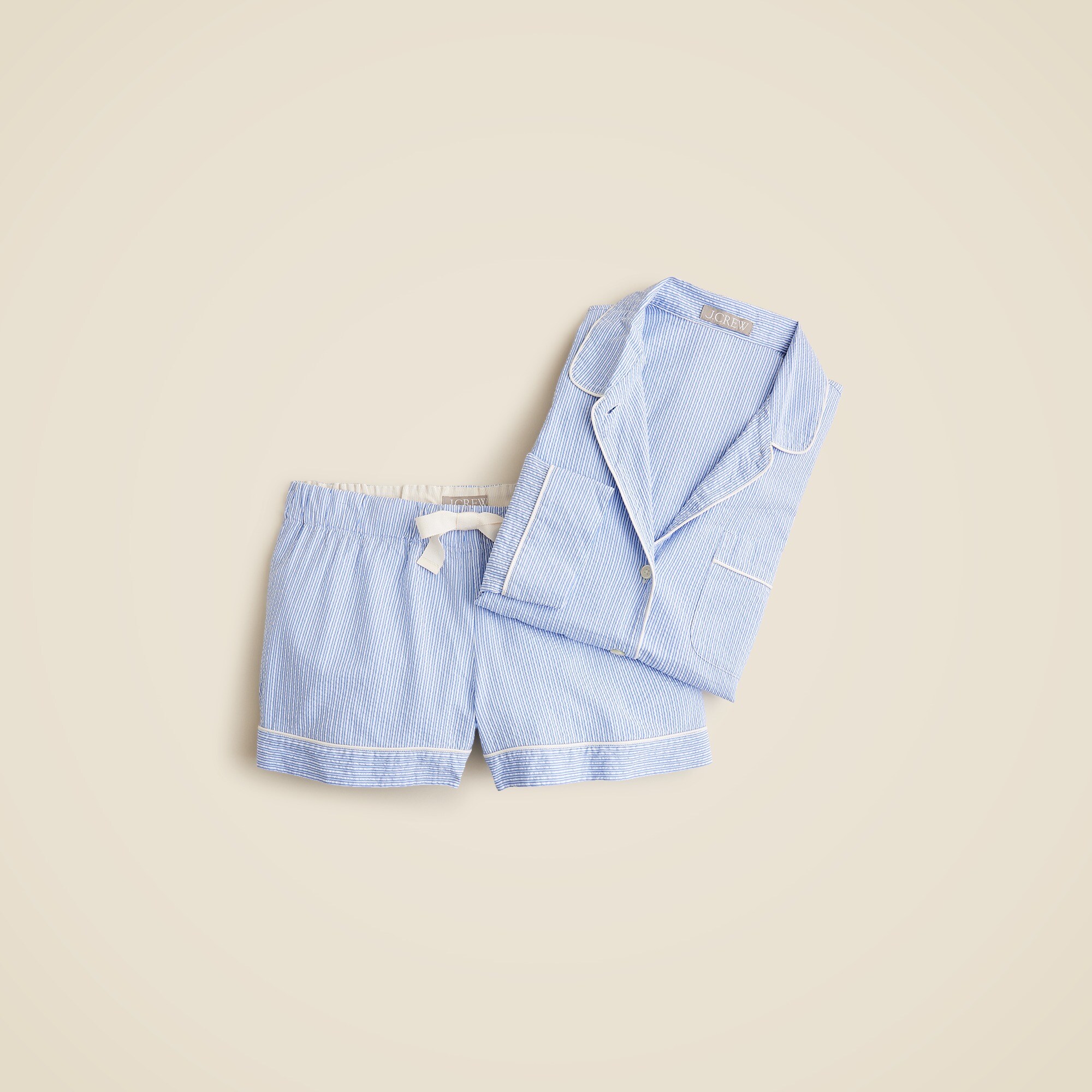 womens Seersucker pajama short set