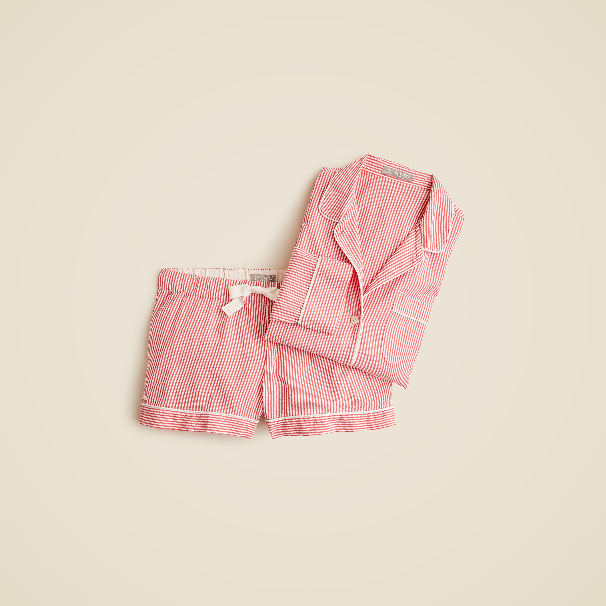 womens Seersucker pajama short set
