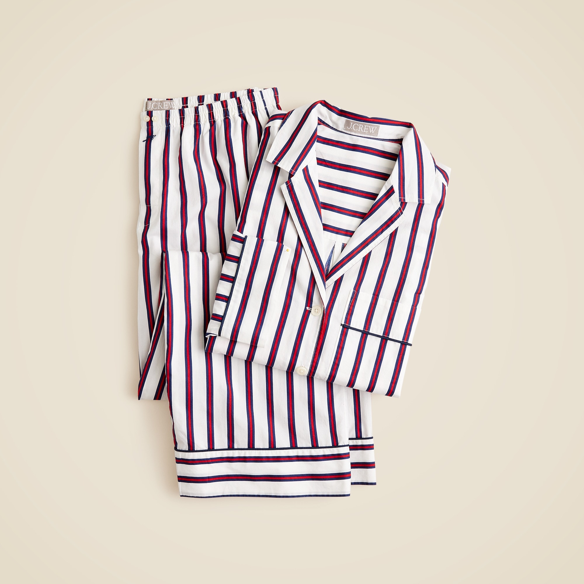 womens Cotton poplin pajama pant set