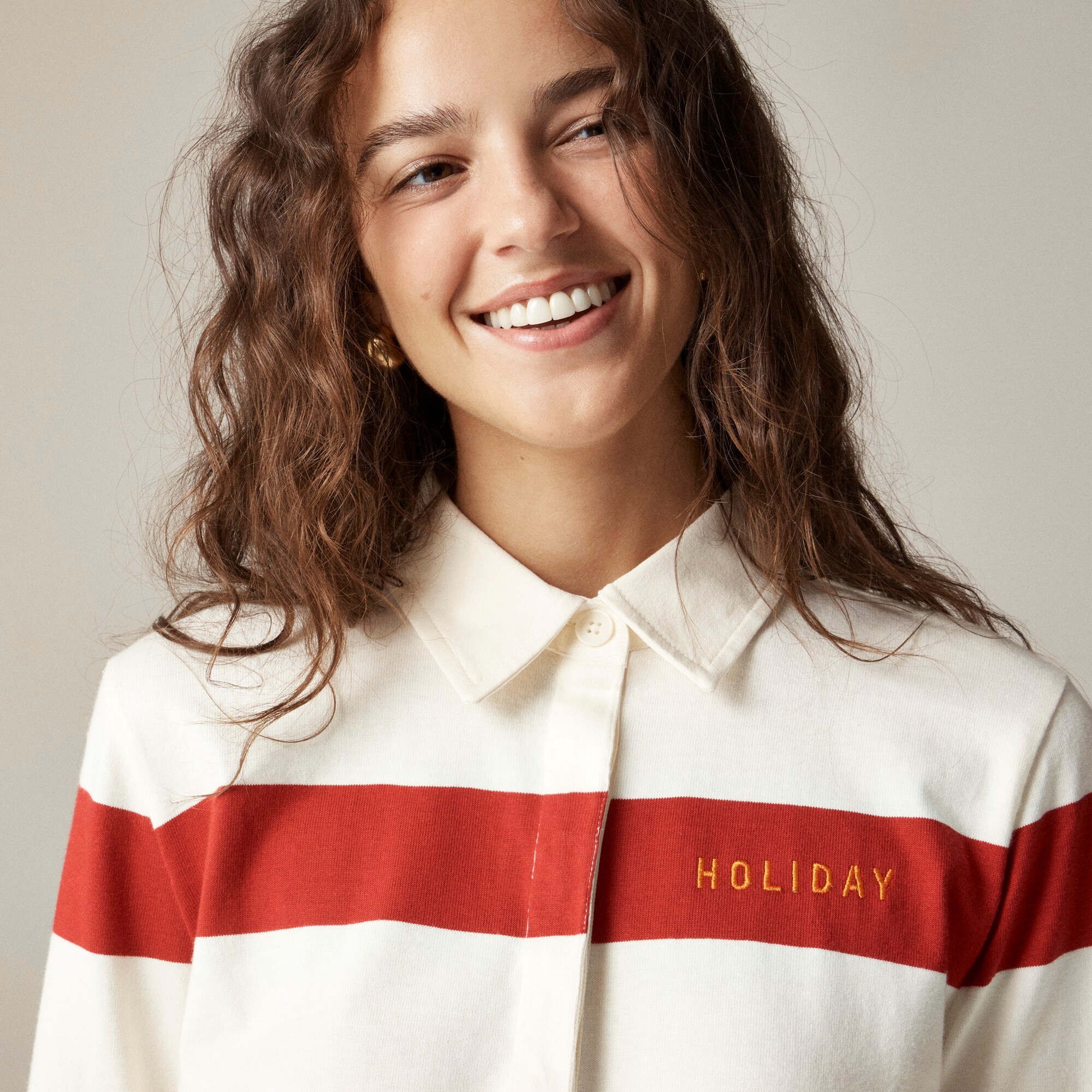 Limited-edition Holiday X J.Crew relaxed rugby shirt in heavy jersey