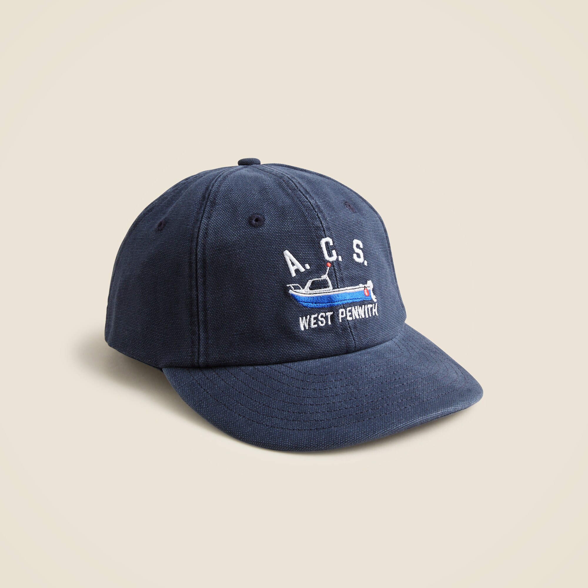  Atlantic Coastal Supplies X J.Crew flat-brim baseball cap