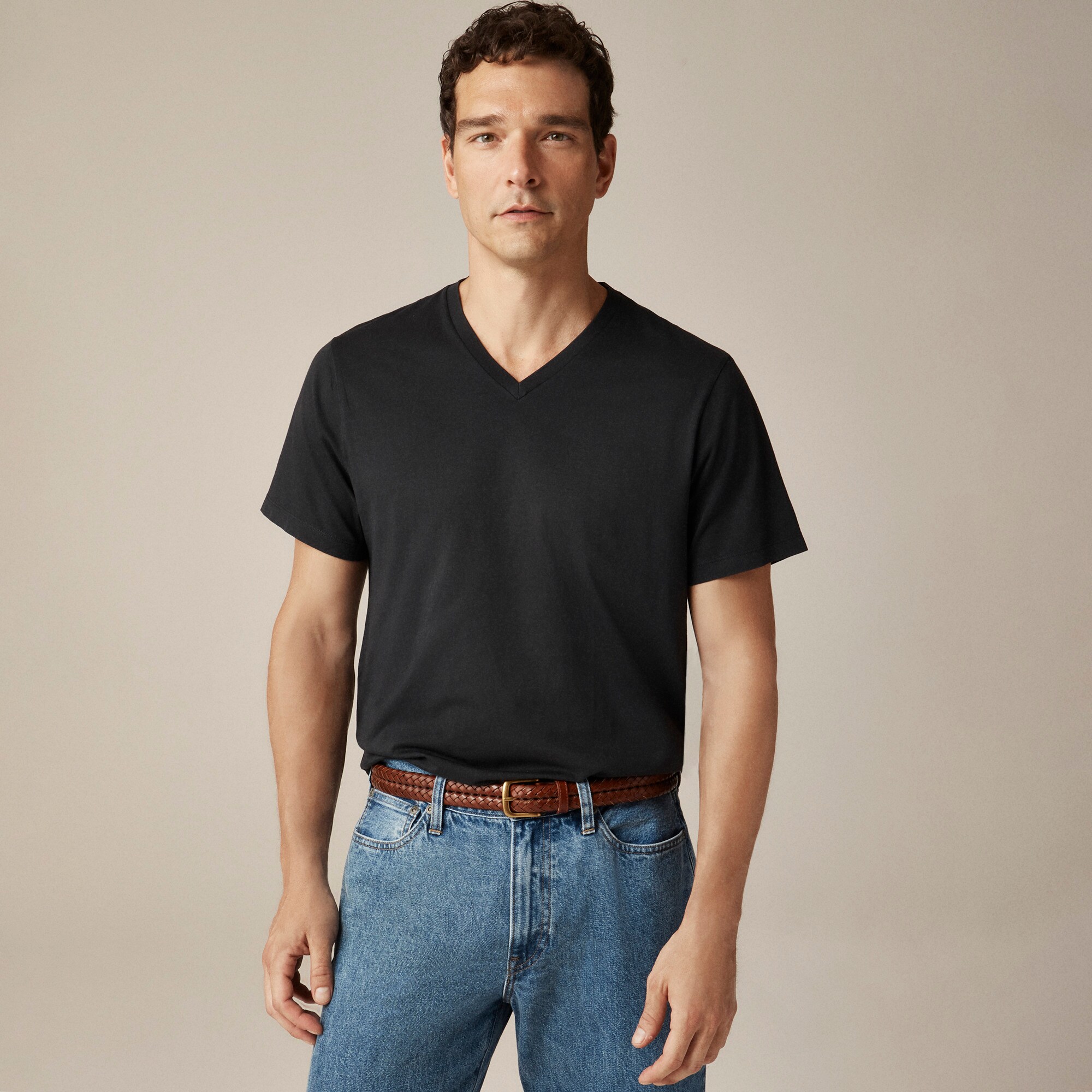 Broken-in V-neck T-shirt