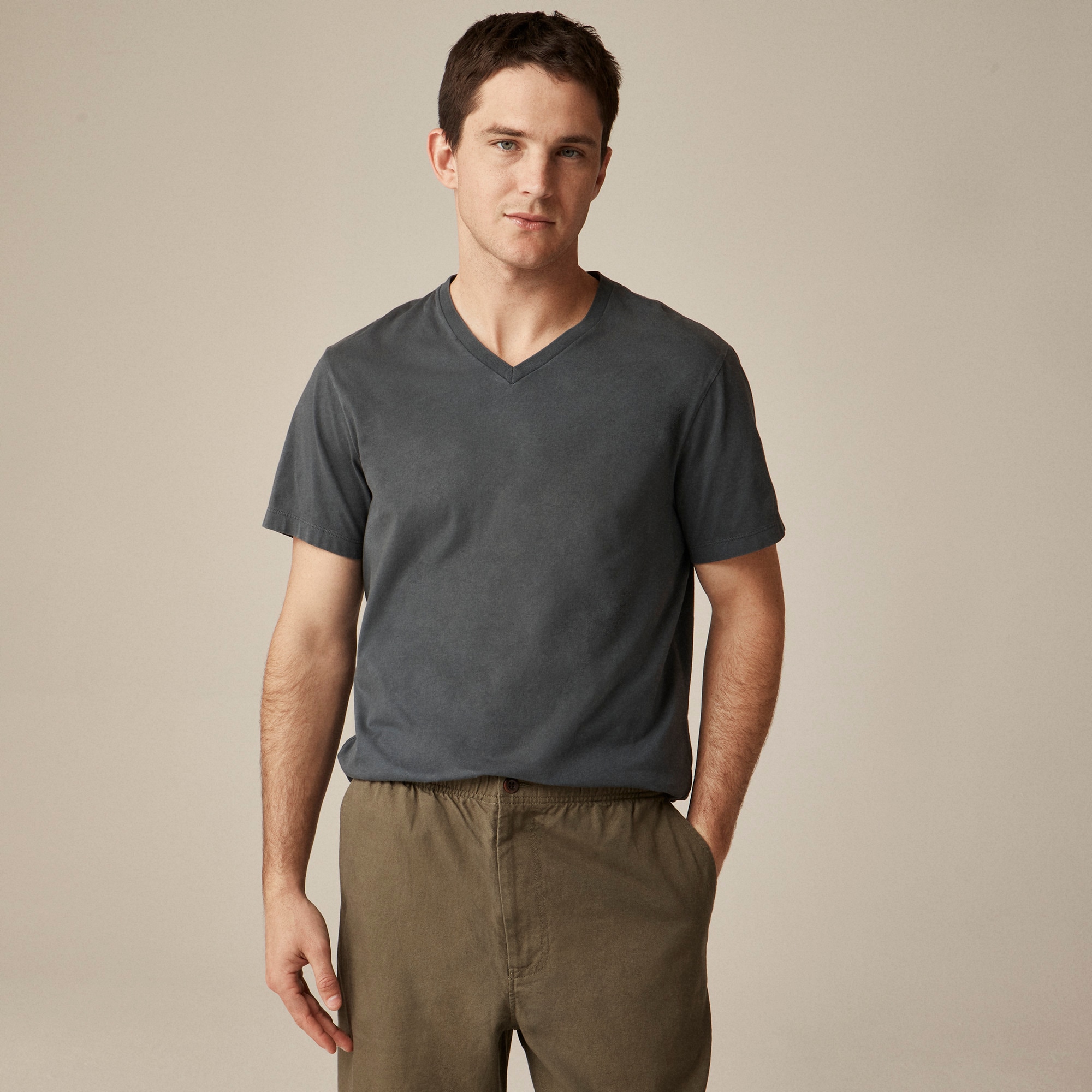 mens Broken-in V-neck T-shirt