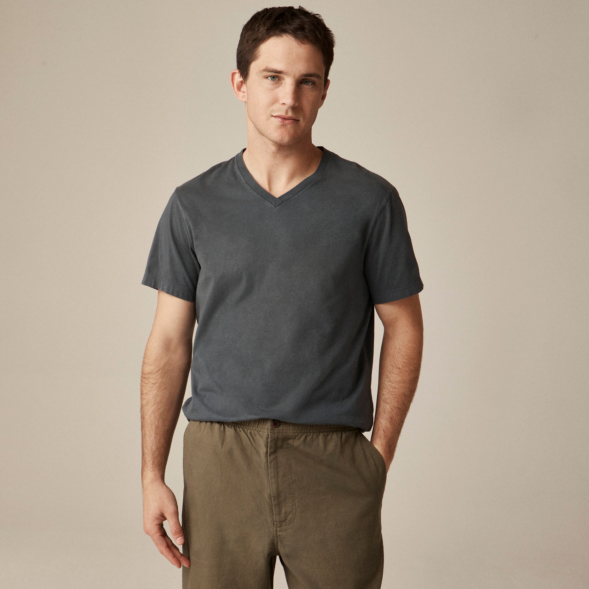 mens Broken-in V-neck T-shirt
