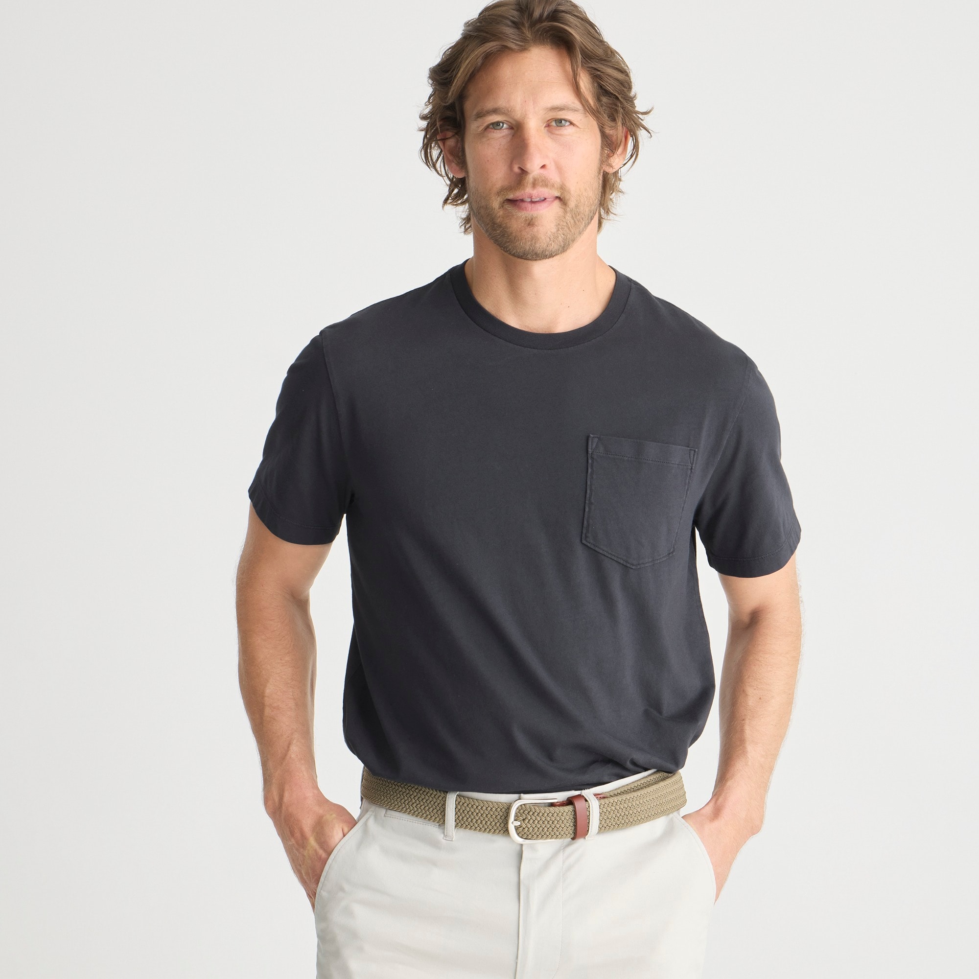 Broken-in pocket T-shirt