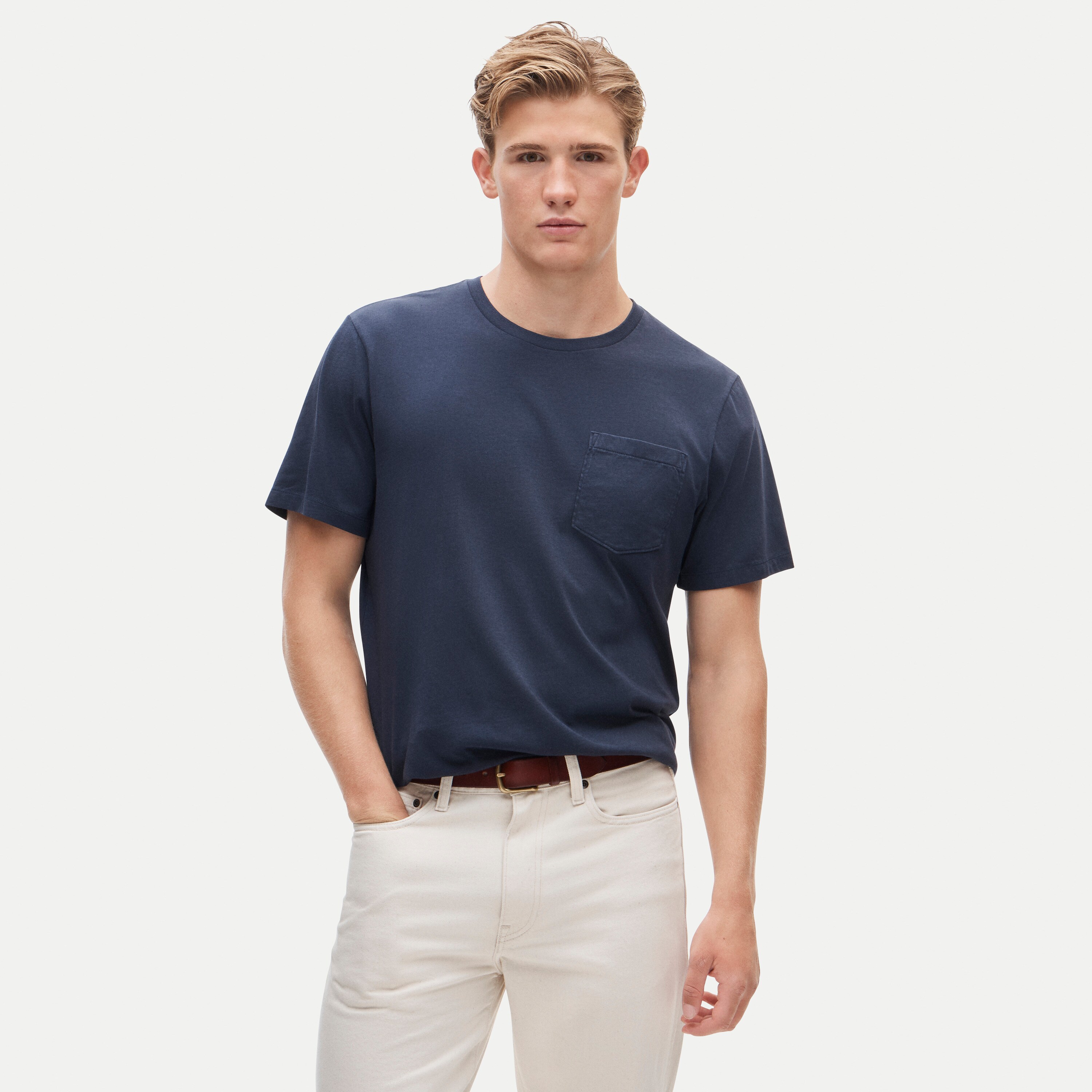 Broken-in pocket T-shirt