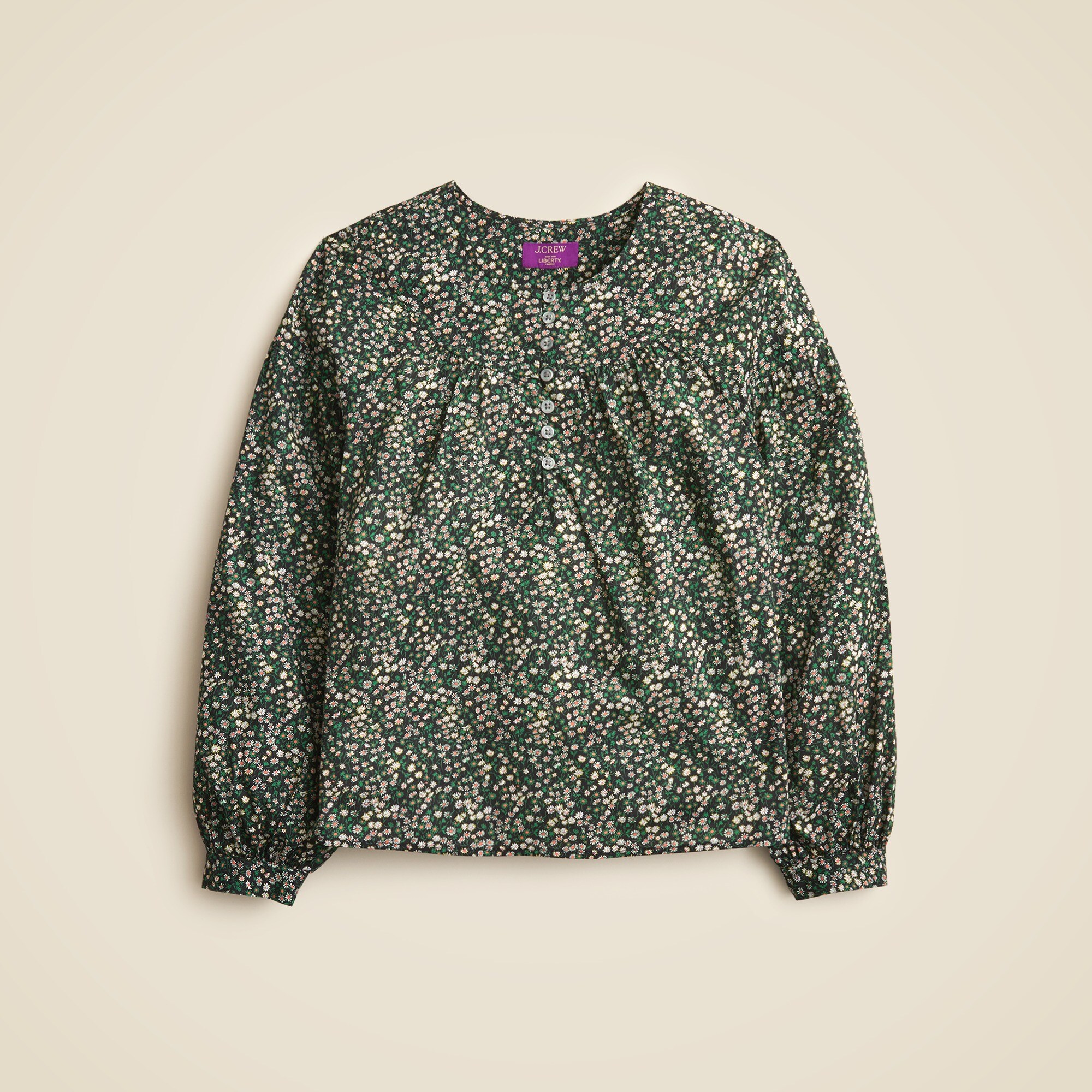 Shirred Popover Top In Liberty® Marguerite Fabric For Women | J.Crew