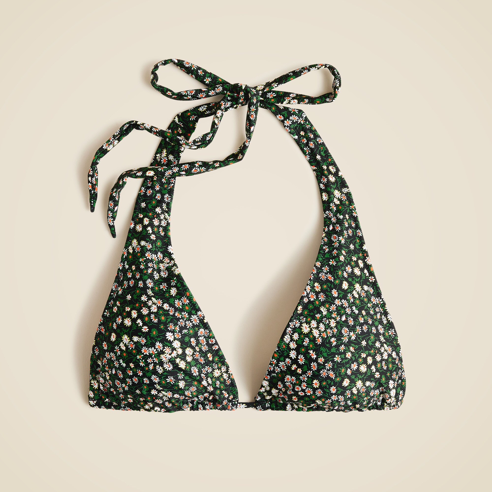 Plunge O-ring bikini top in Liberty® Marguerite fabric