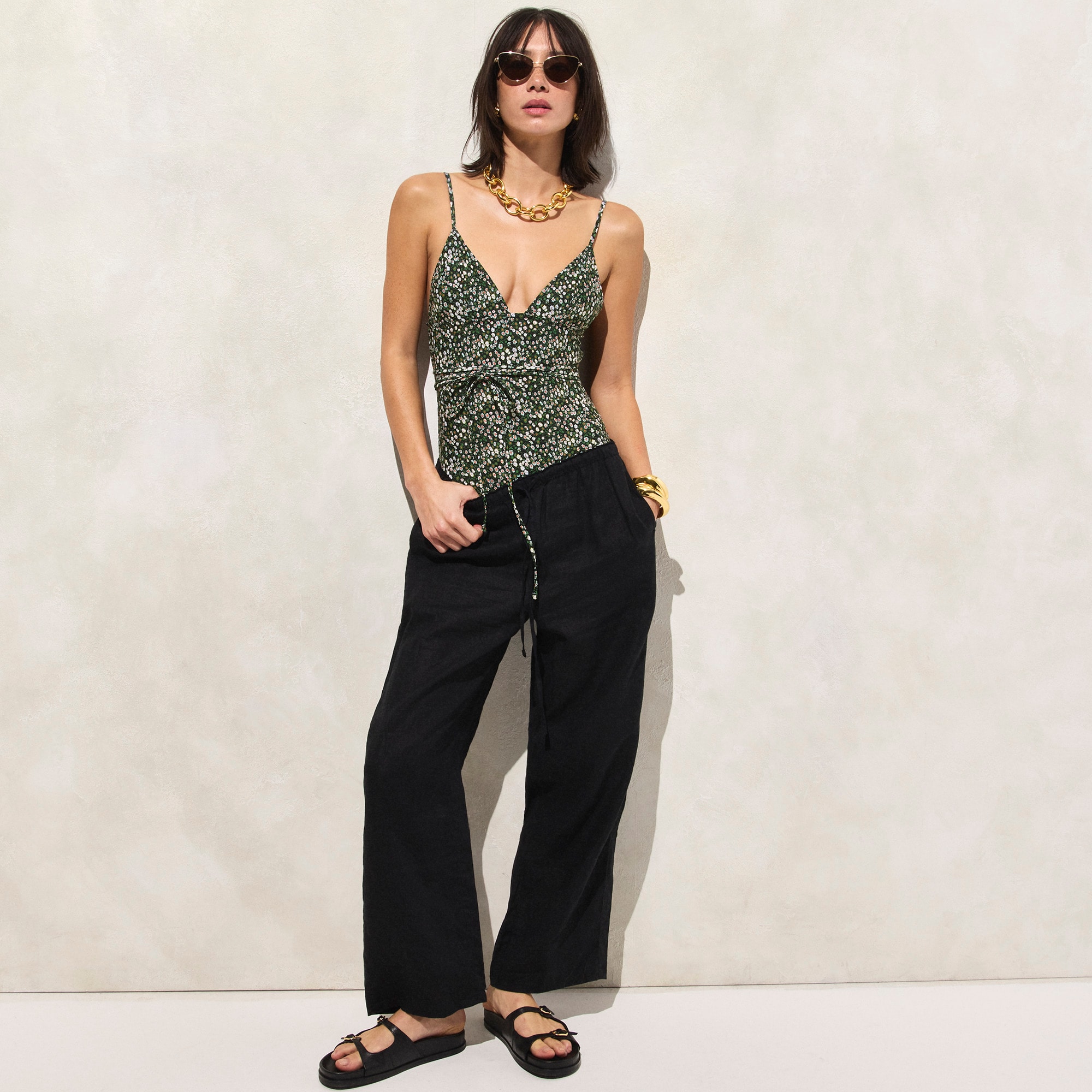 Strappy one-piece in Liberty® Marguerite fabric
